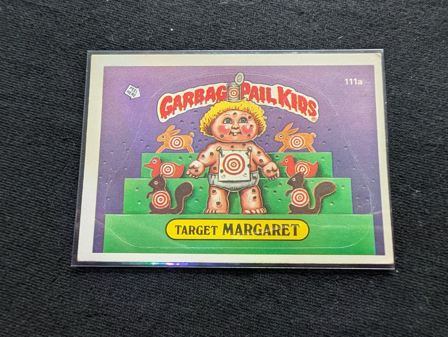 1986 GPK OS3 111a Target Margaret & 111b Bullseye Barry Card Pair Topps