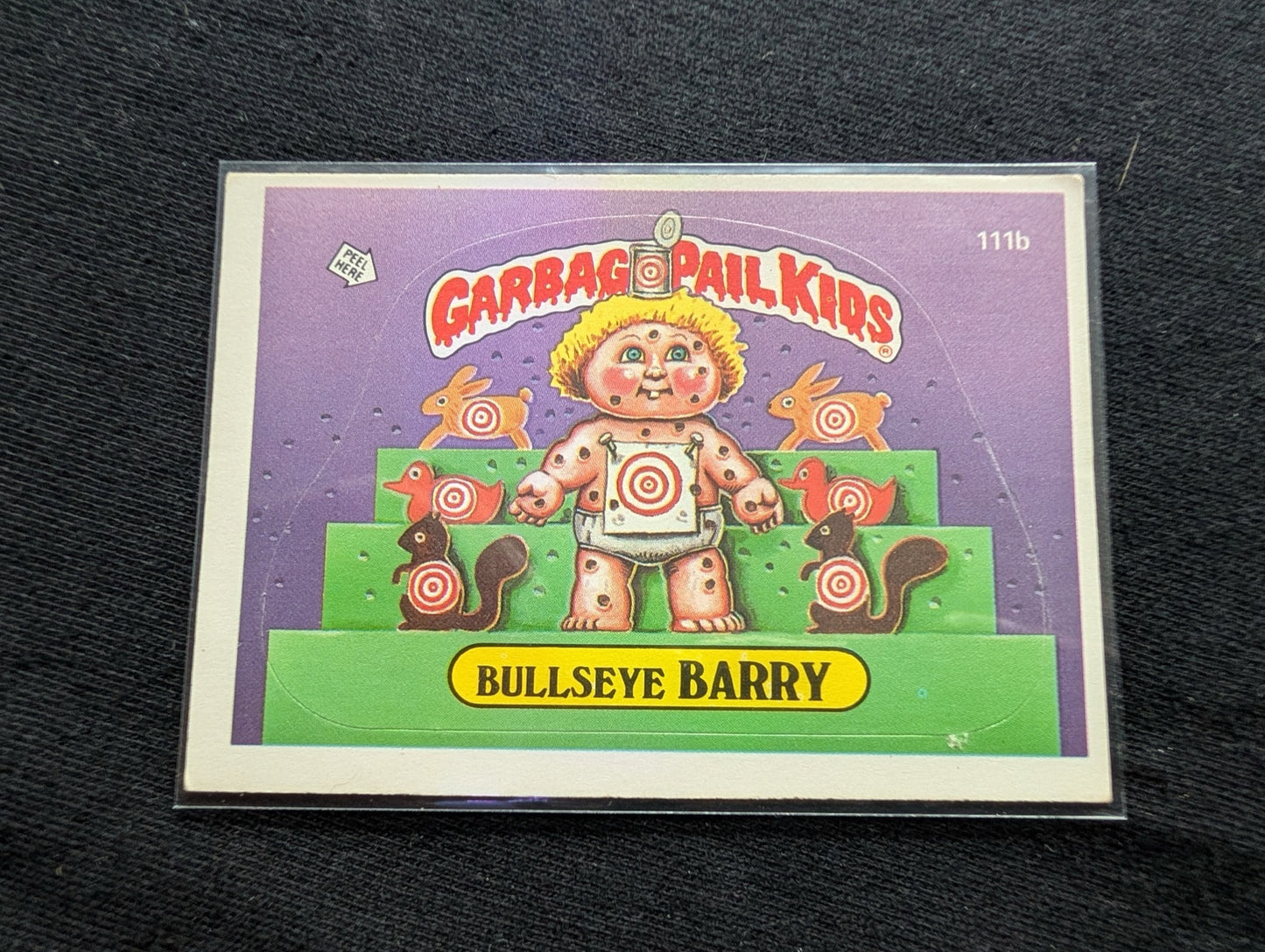 1986 GPK OS3 111a Target Margaret & 111b Bullseye Barry Card Pair Topps