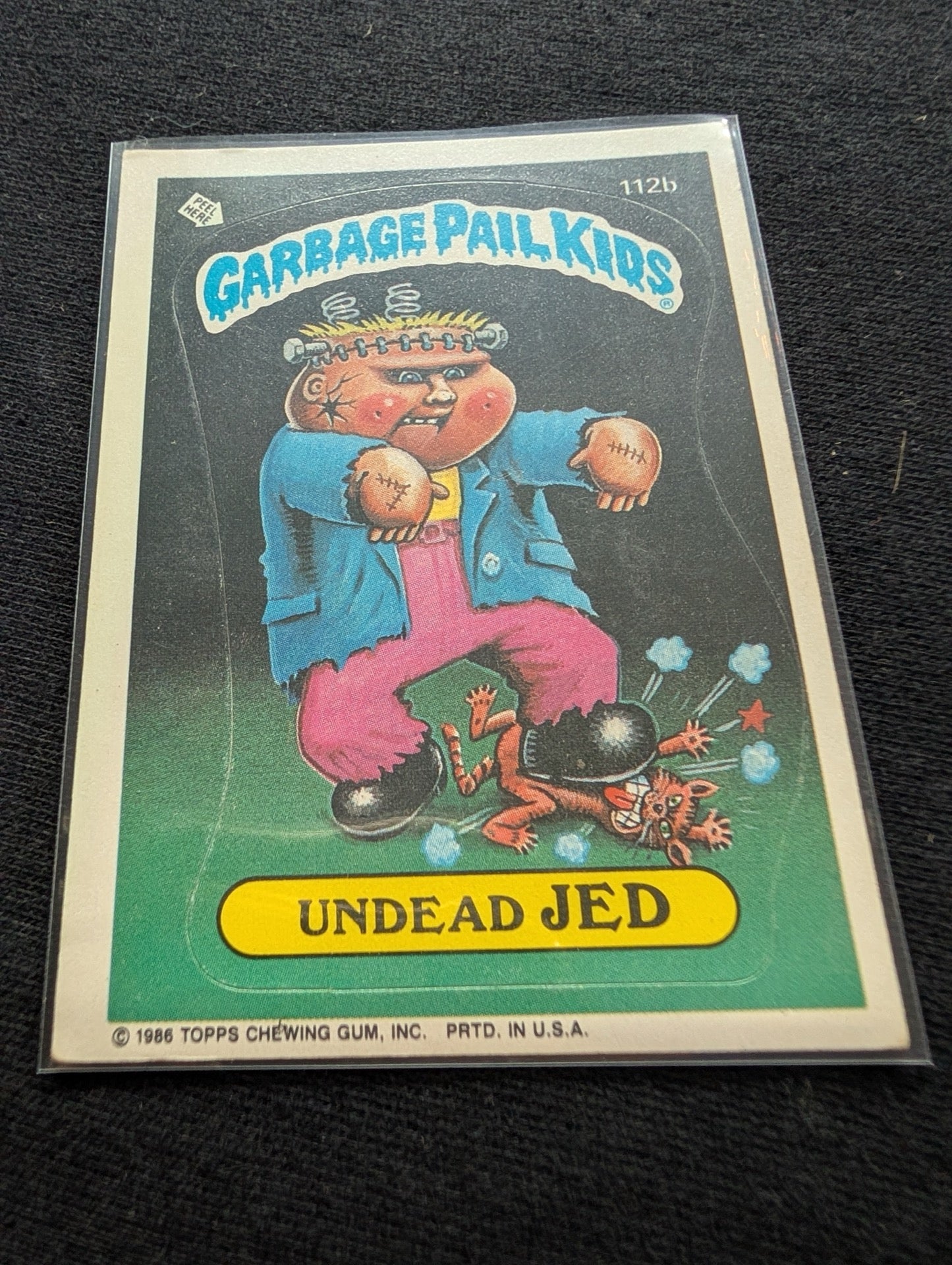 1986 GPK OS3 112a Frank N. Stein & 112b Undead Jed Vintage Card Pair Topps