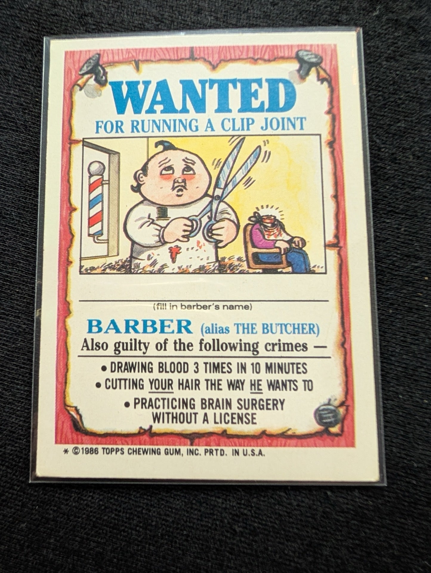 1986 GPK OS3 113a Alice Island & 113b Liberty Libby Vintage Card Pair Topps