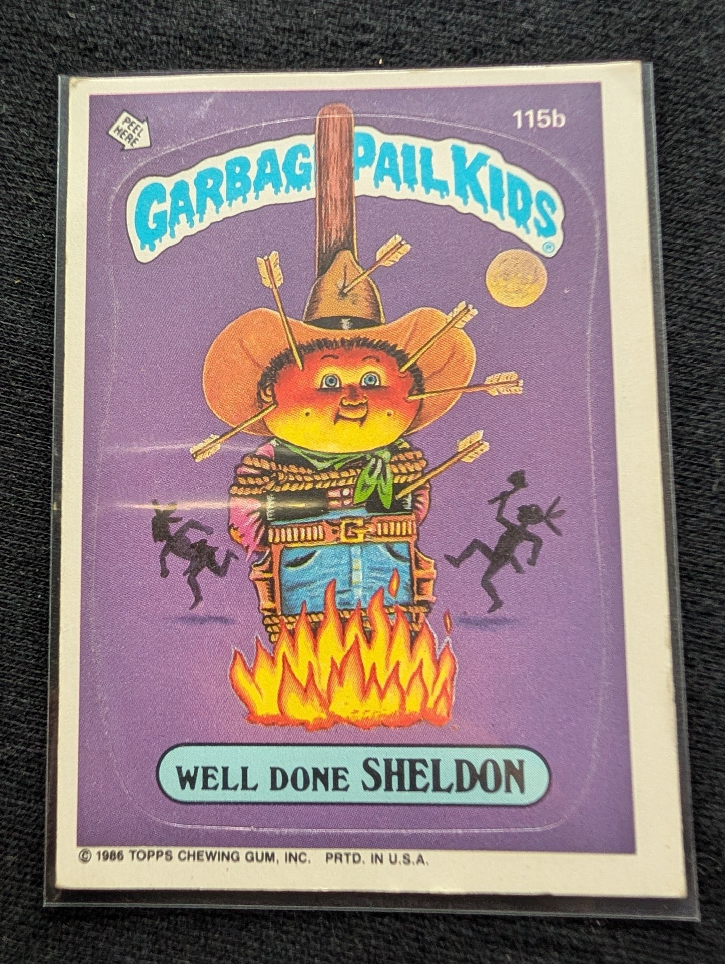 1986 GPK OS3 115a Warmin' Norman & 115b Well Done Sheldon Topps Card Pair