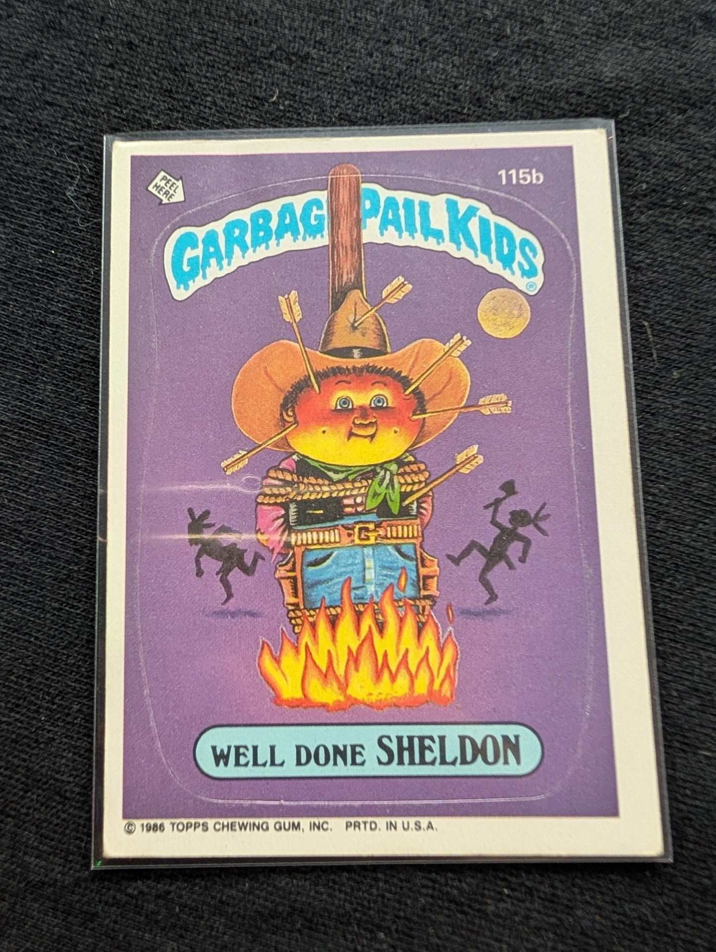 1986 GPK OS3 115a Warmin' Norman & 115b Well Done Sheldon Card Pair Topps
