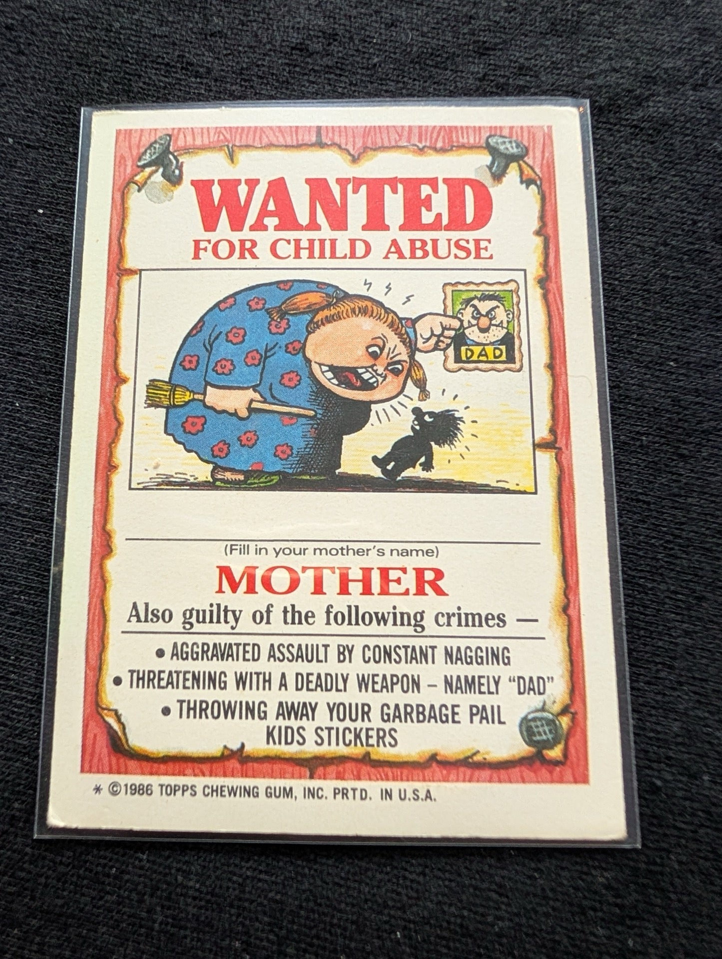 1986 GPK OS3 119a Ned Head & 119b Still Jill Vintage Card Pair Topps