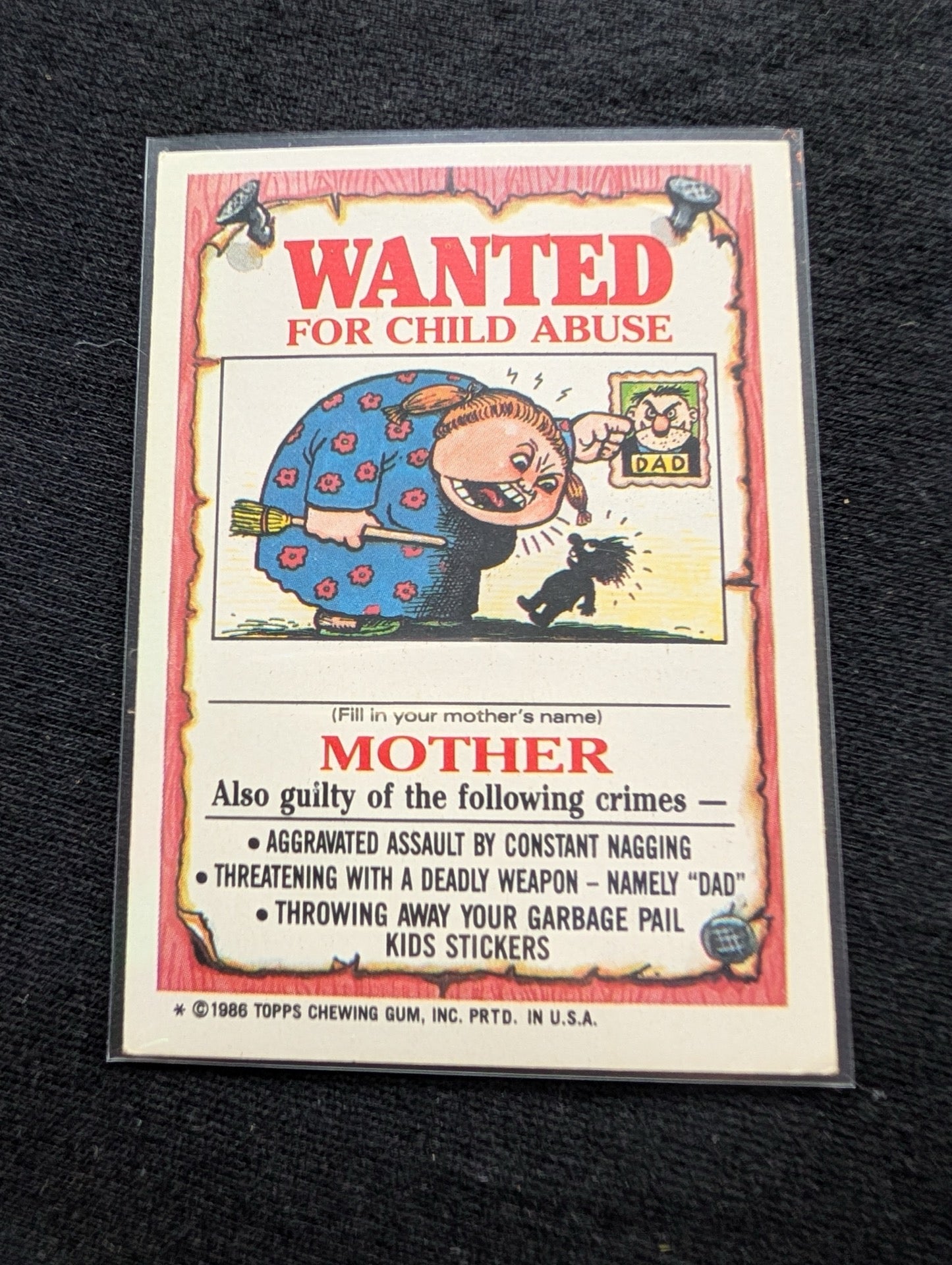 1986 GPK OS3 119a Ned Head & 119b Still Jill Vintage Card Pair Topps