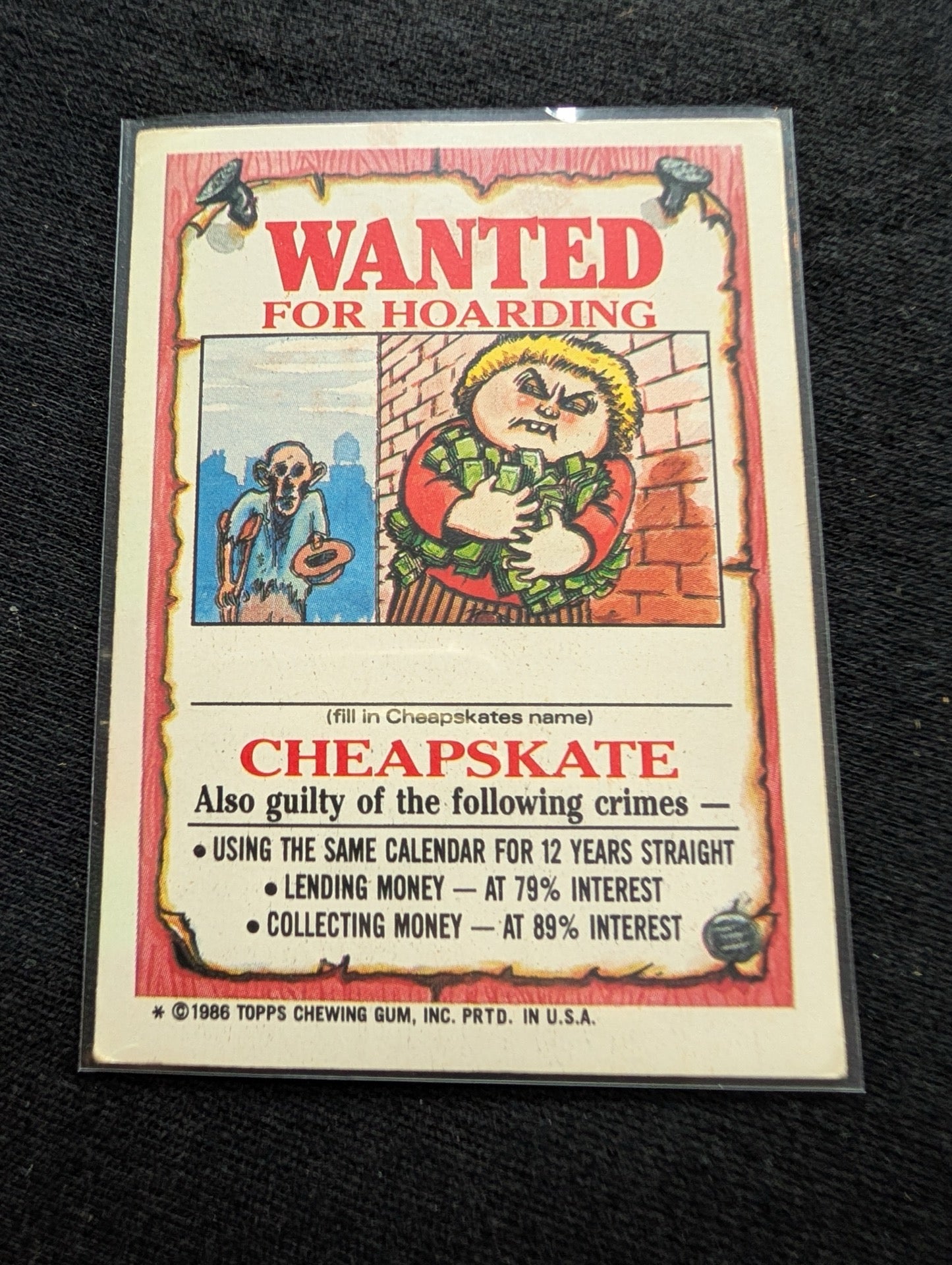 1986 GPK OS3 120a Babbling Brooke & 120b Jelly Kelly Vintage Card Pair Topps