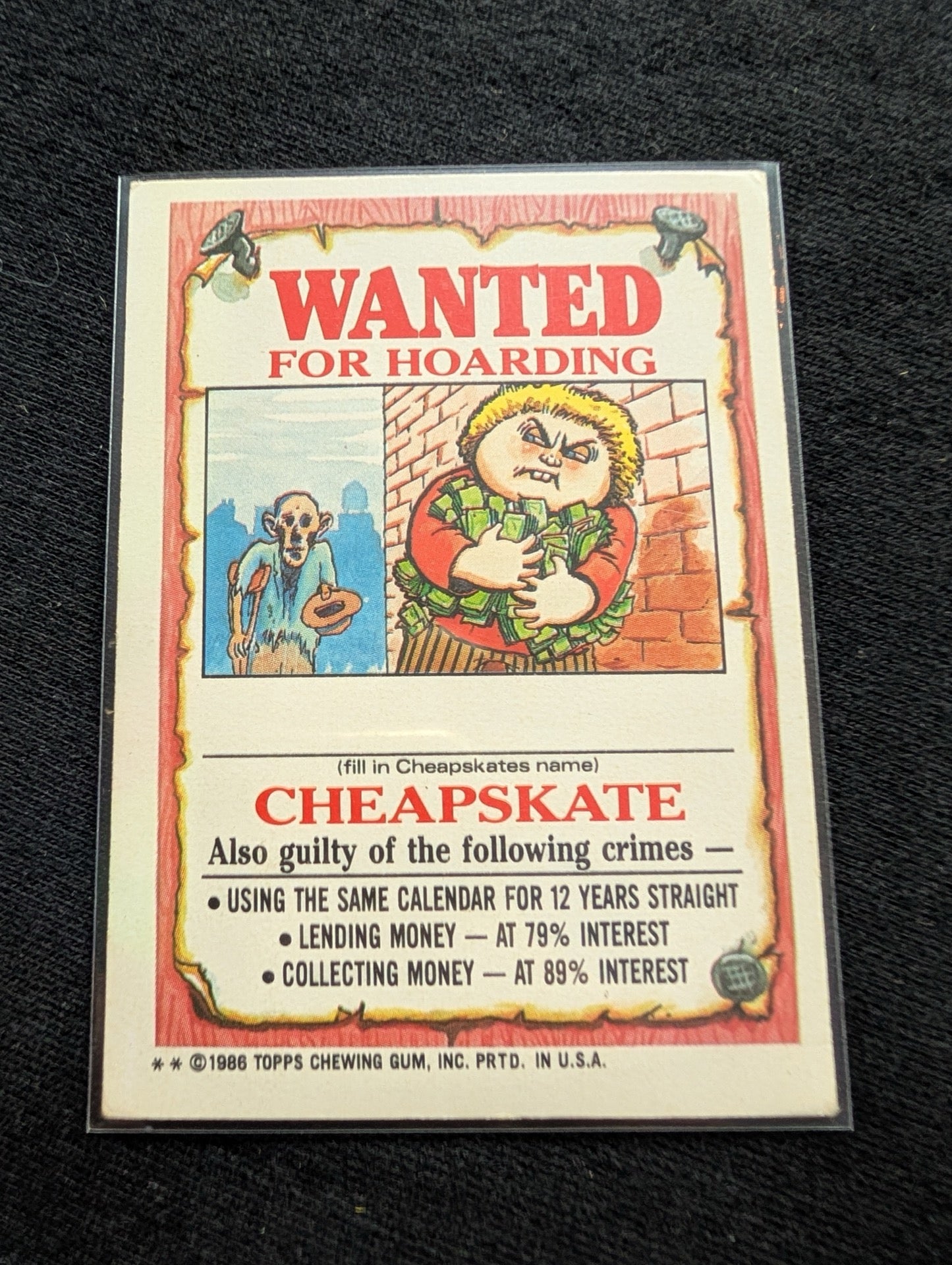 1986 GPK OS3 120a Babbling Brooke & 120b Jelly Kelly Vintage Card Pair Topps