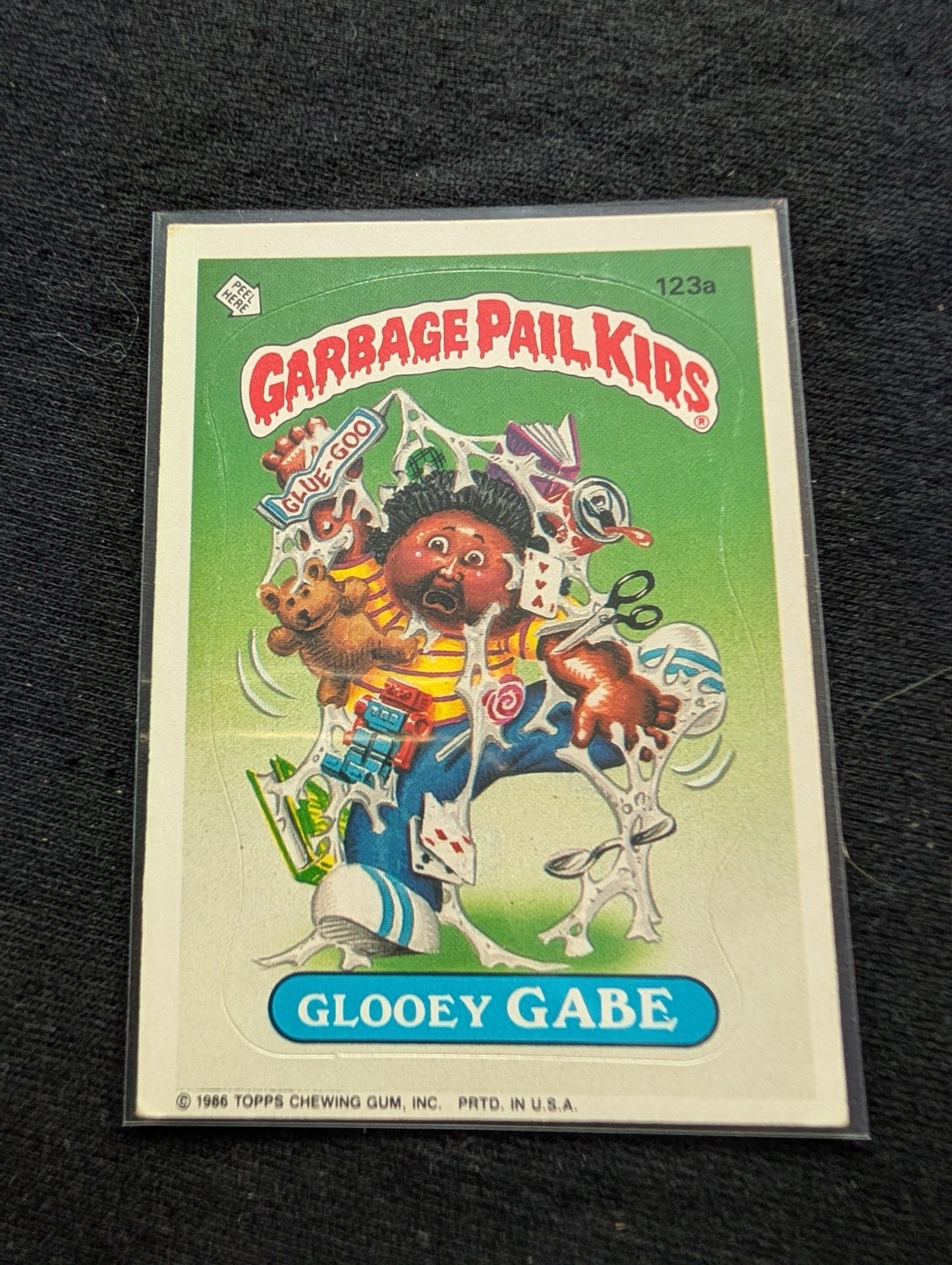1986 GPK OS3 123a Glooey Gabe & 123b Sticky Rick Vintage Card Pair Topps