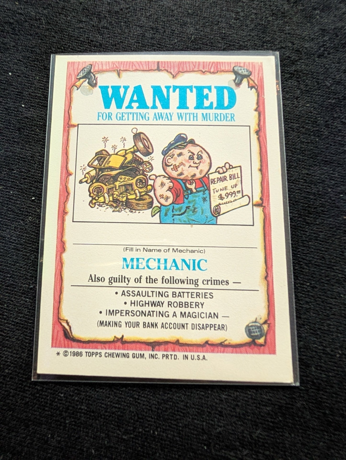 1986 GPK OS4 160a Decapitated Hedy & 160b Formalde Heidi Card Pair Topps