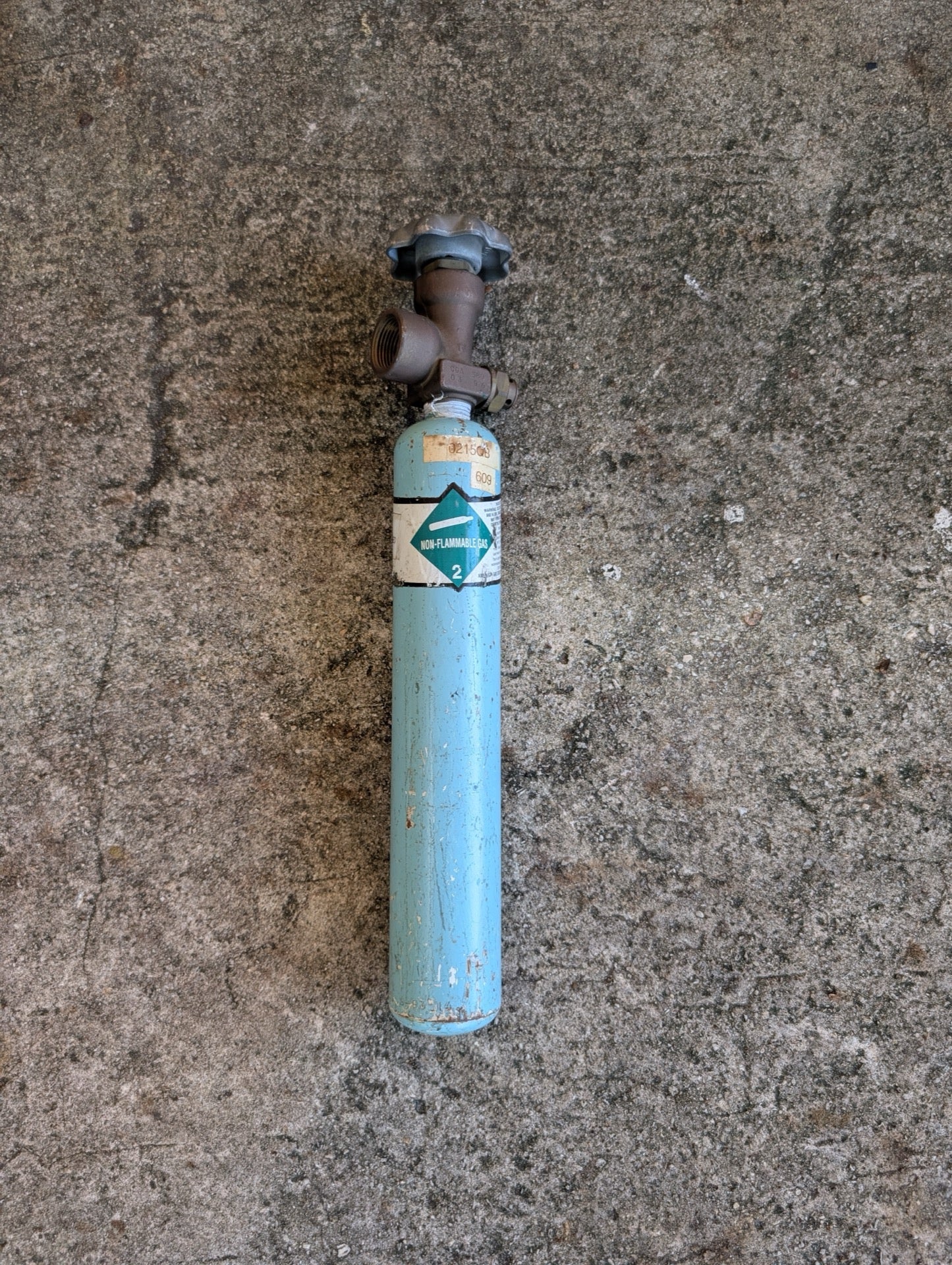 Small Blue Specialty Gas Cylinder Tank (For Prop/Display)