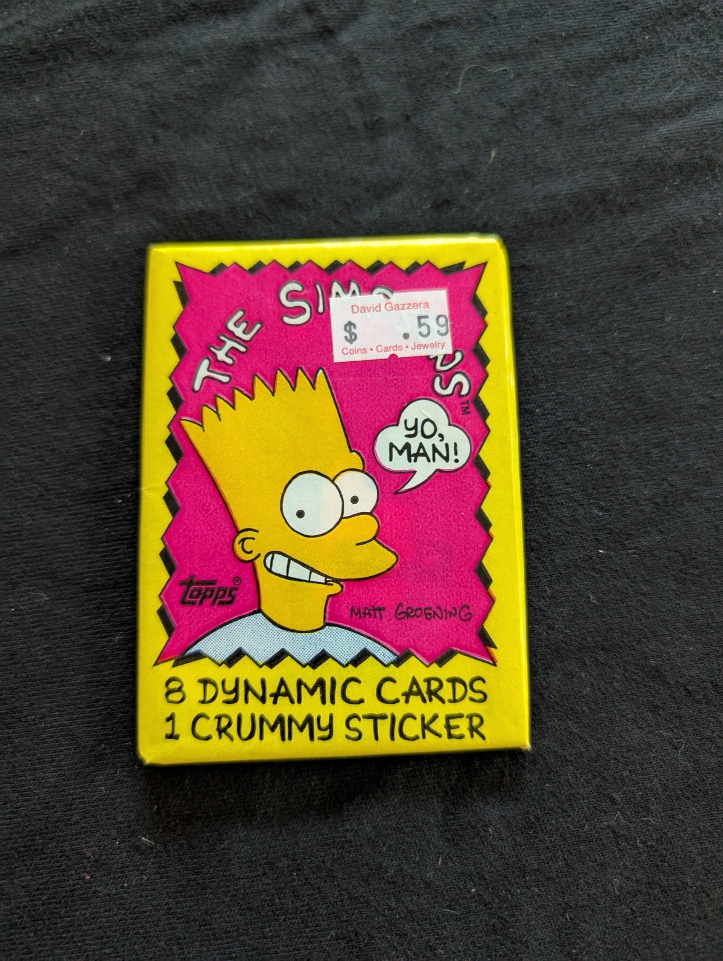 Lot of 2 Sealed 1990 Topps The Simpsons Trading Cards - Bart & Family Packs