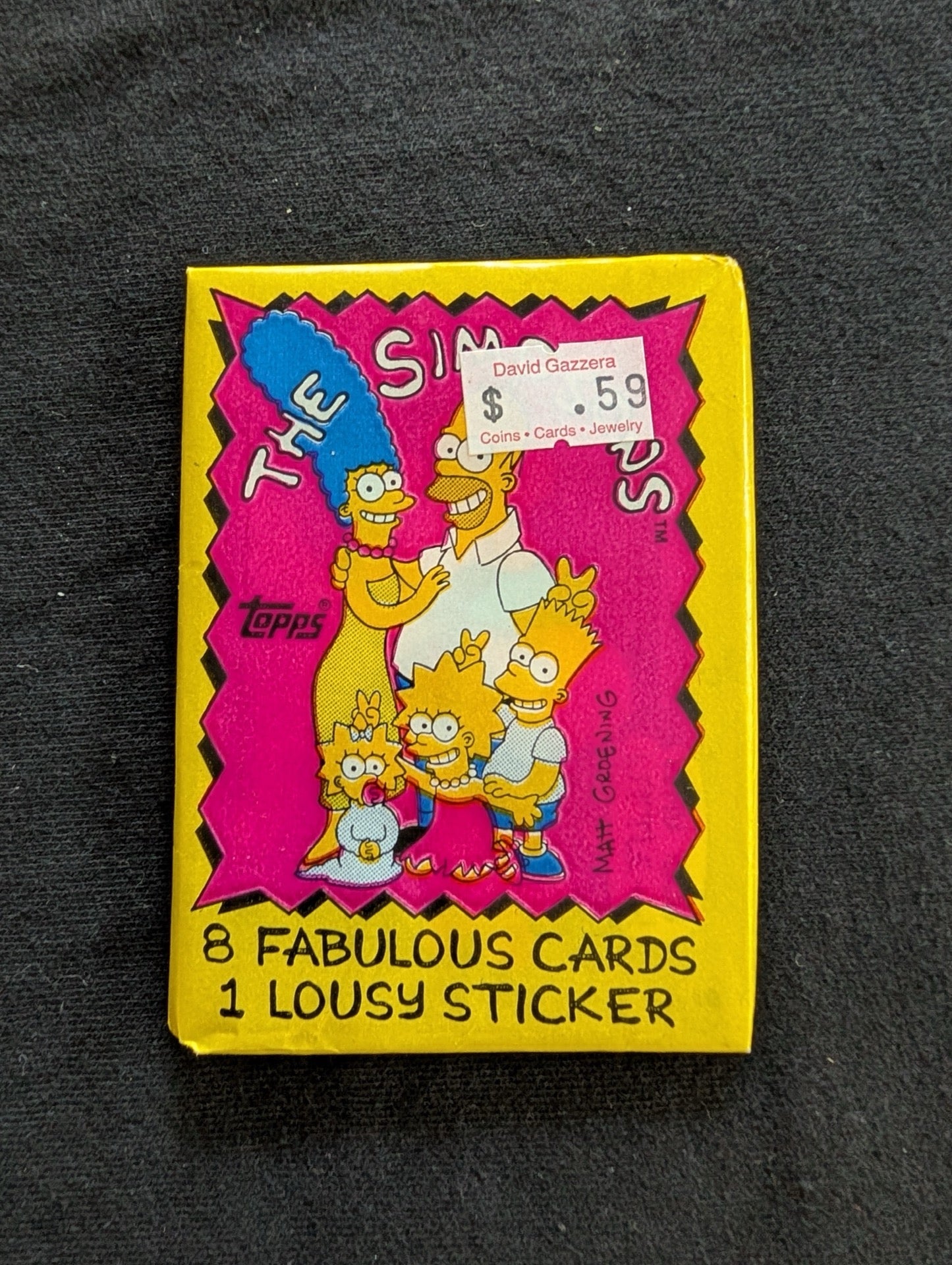 Lot of 2 Sealed 1990 Topps The Simpsons Trading Cards - Bart & Family Packs