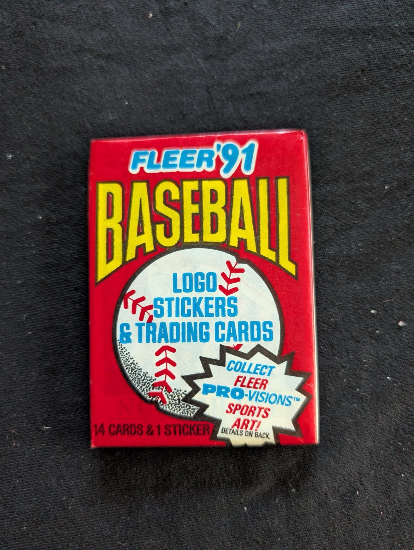Lot of 8 Sealed 1991 Fleer Baseball Wax Packs - Logo Stickers & Pro-Visions