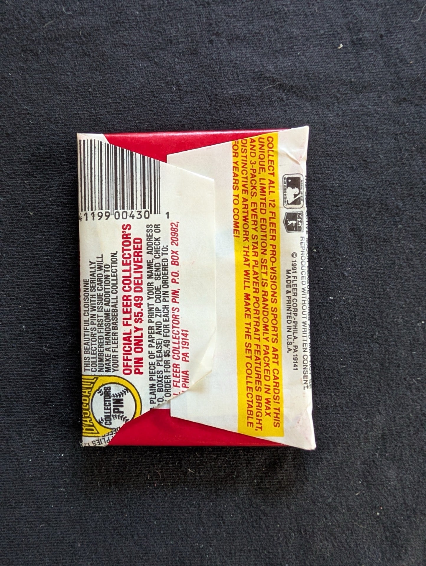 Lot of 8 Sealed 1991 Fleer Baseball Wax Packs - Logo Stickers & Pro-Visions