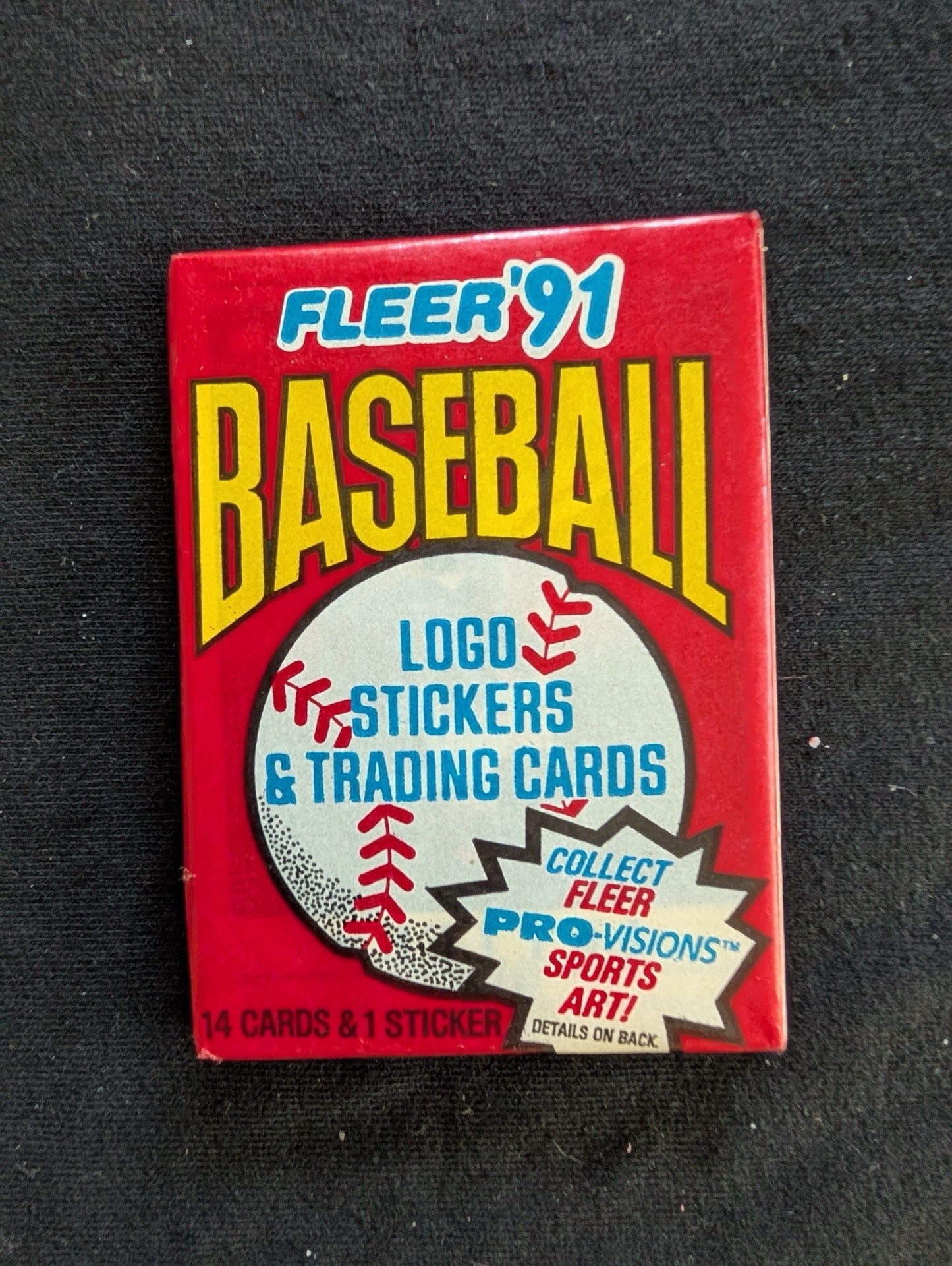Lot of 8 Sealed 1991 Fleer Baseball Wax Packs - Logo Stickers & Pro-Visions