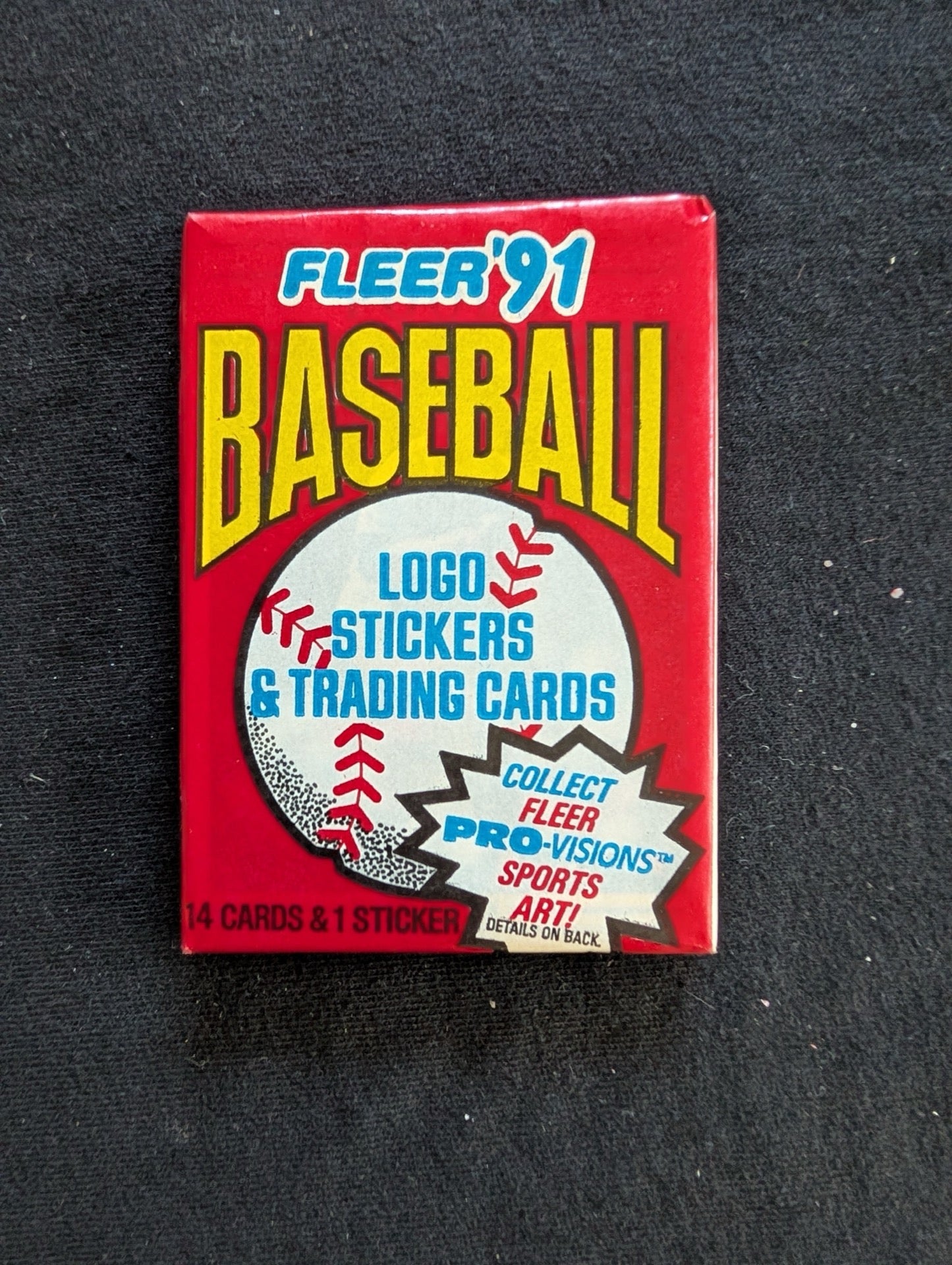 Lot of 8 Sealed 1991 Fleer Baseball Wax Packs - Logo Stickers & Pro-Visions