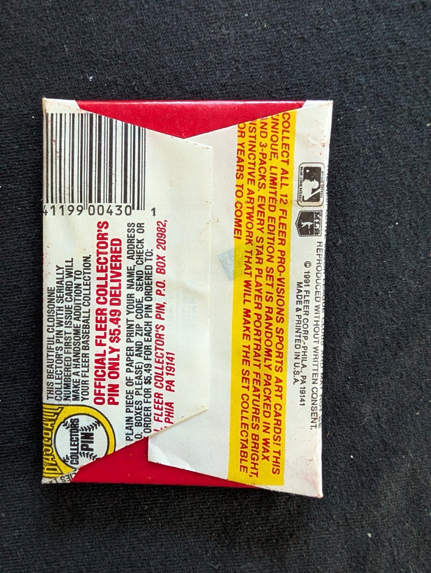 Lot of 8 Sealed 1991 Fleer Baseball Wax Packs - Logo Stickers & Pro-Visions