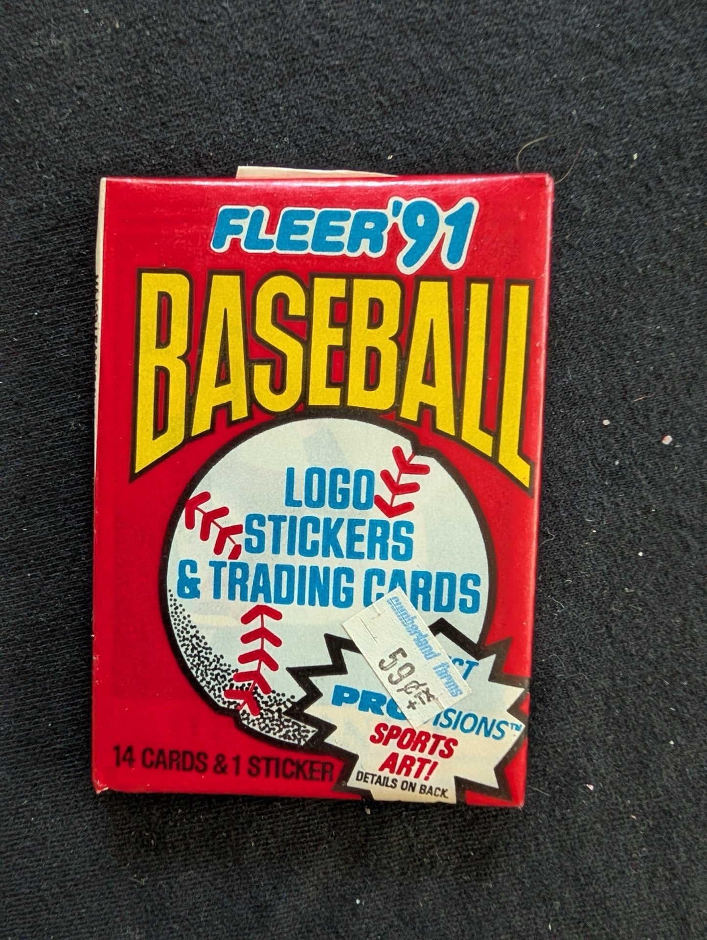 Lot of 8 Sealed 1991 Fleer Baseball Wax Packs - Logo Stickers & Pro-Visions
