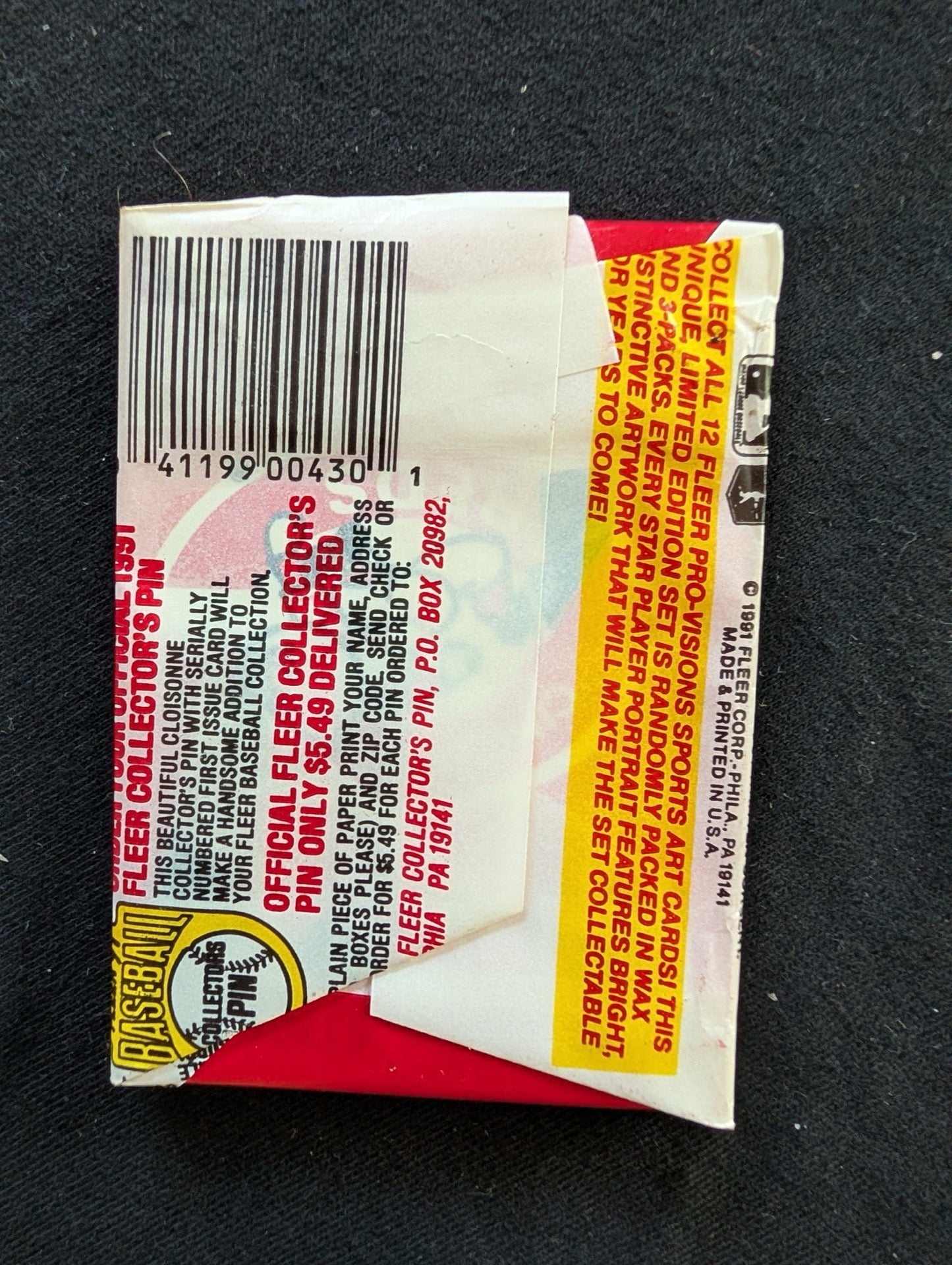 Lot of 8 Sealed 1991 Fleer Baseball Wax Packs - Logo Stickers & Pro-Visions