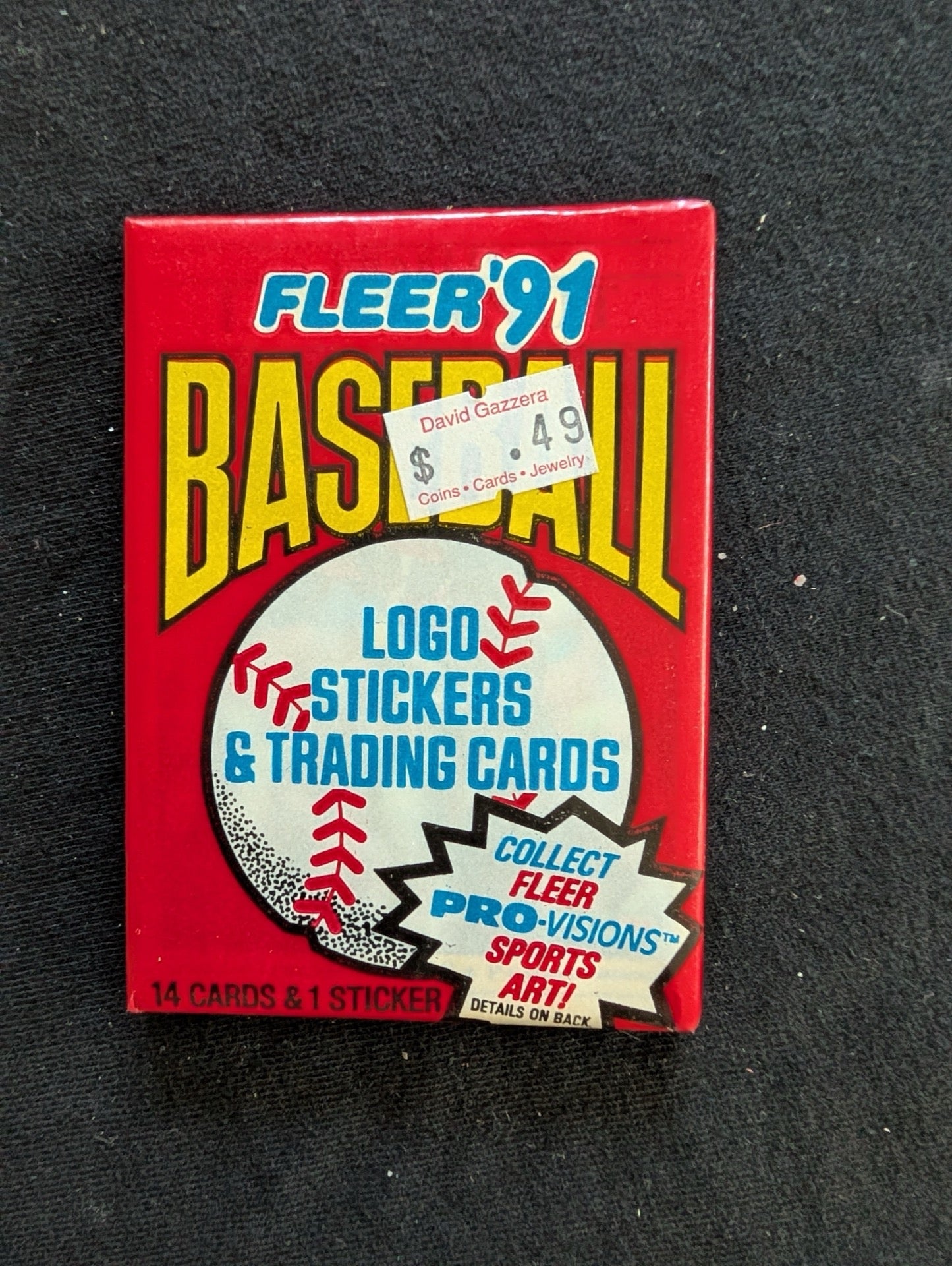 Lot of 8 Sealed 1991 Fleer Baseball Wax Packs - Logo Stickers & Pro-Visions