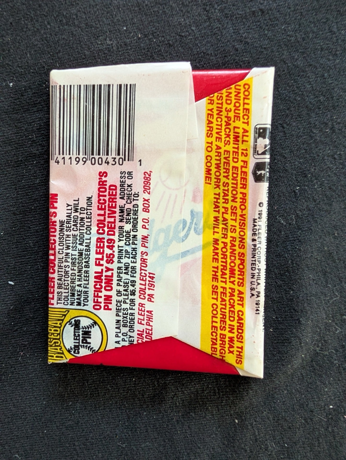 Lot of 8 Sealed 1991 Fleer Baseball Wax Packs - Logo Stickers & Pro-Visions