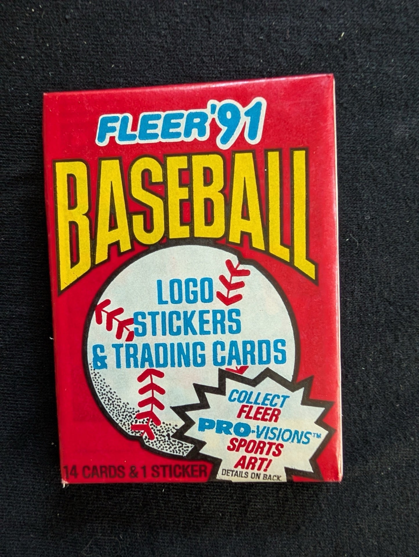 Lot of 8 Sealed 1991 Fleer Baseball Wax Packs - Logo Stickers & Pro-Visions