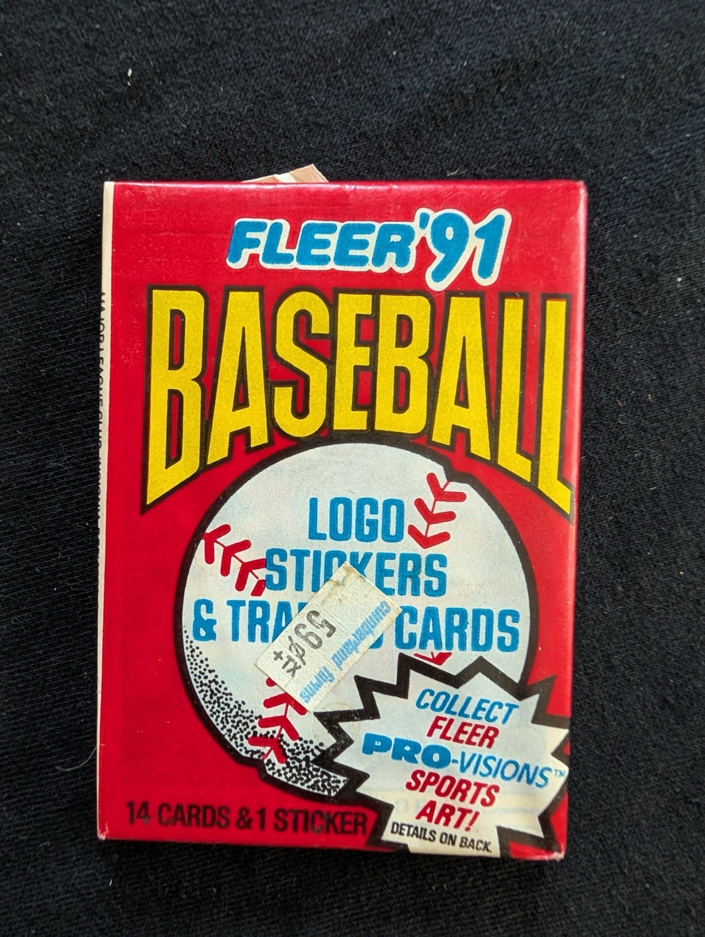 Lot of 8 Sealed 1991 Fleer Baseball Wax Packs - Logo Stickers & Pro-Visions