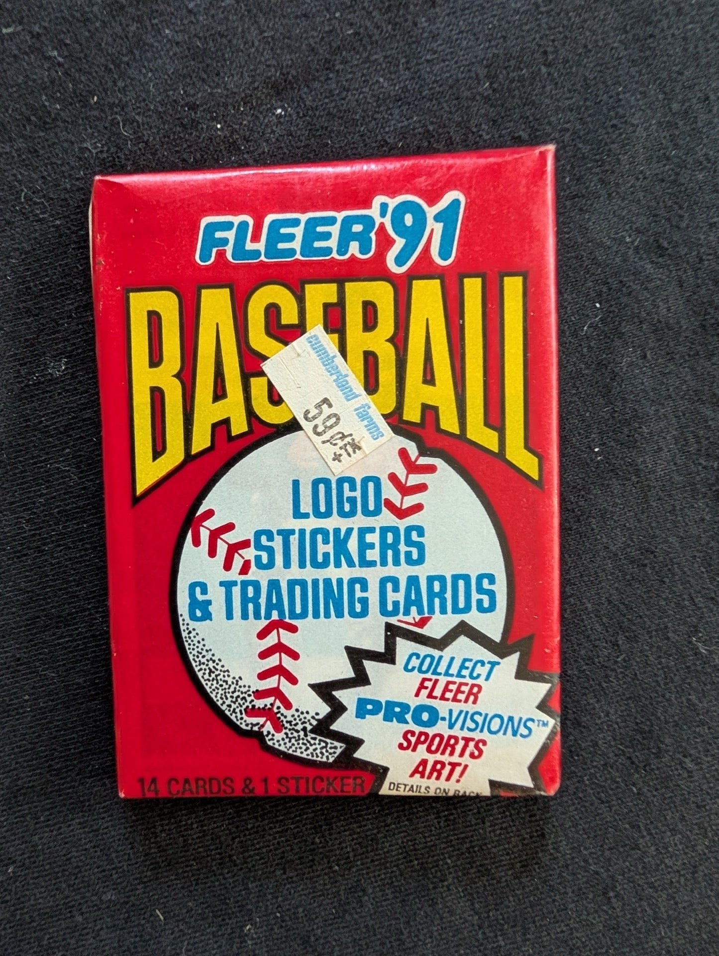 Lot of 8 Sealed 1991 Fleer Baseball Wax Packs - Logo Stickers & Pro-Visions