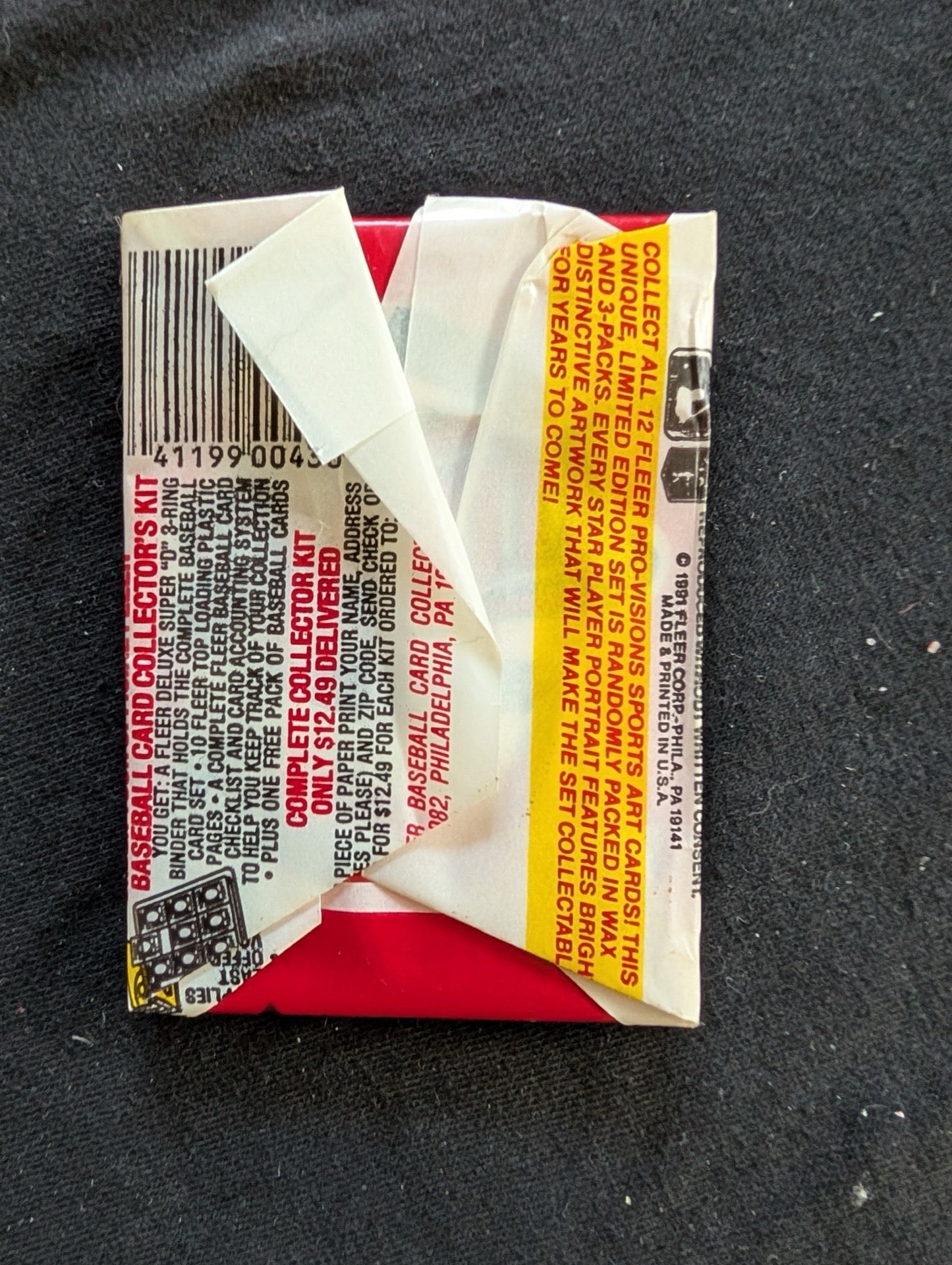 8 Sealed 1991 Fleer Baseball Wax Packs - Look for Pro-Visions Inserts