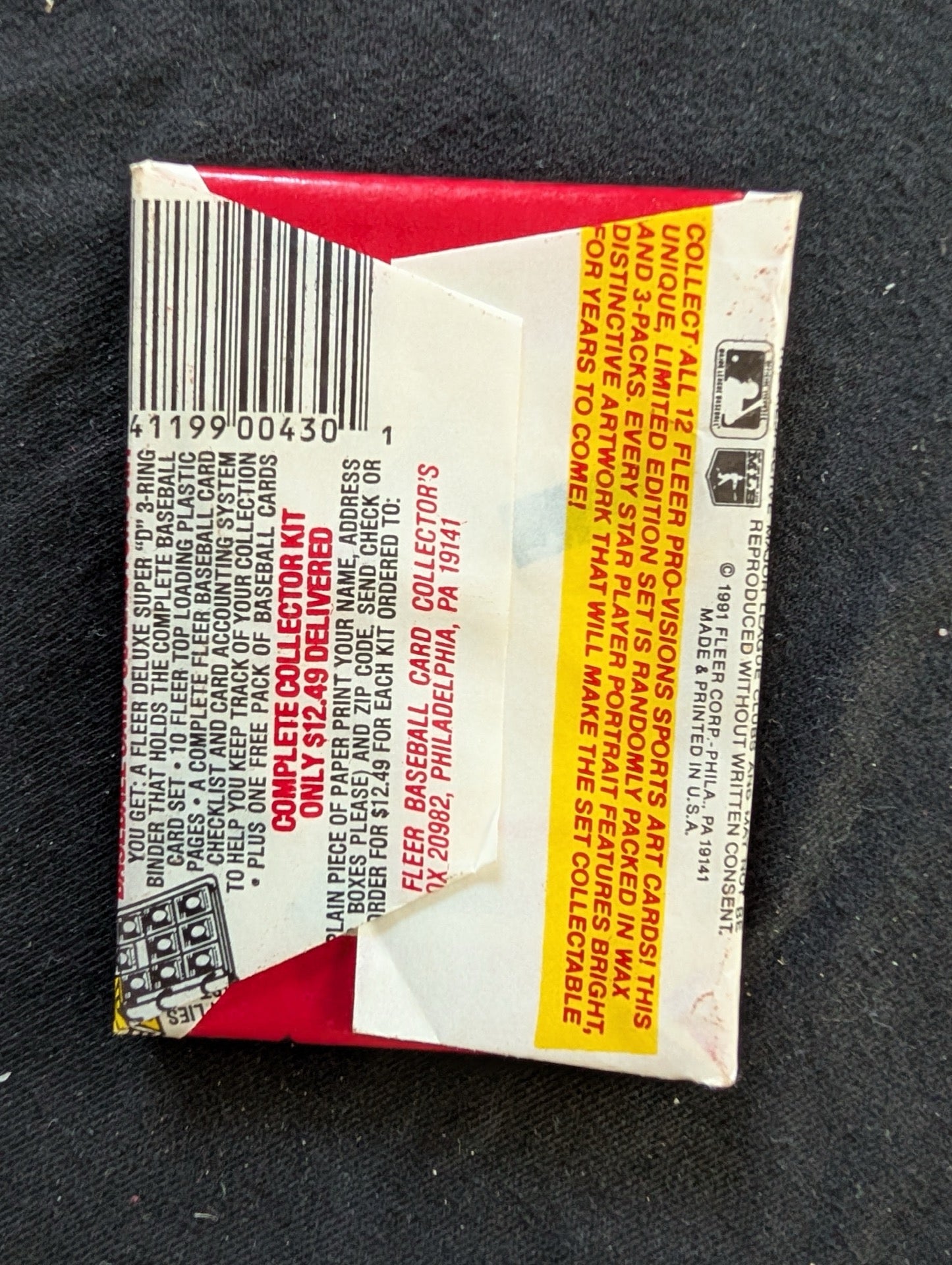 8 Sealed 1991 Fleer Baseball Wax Packs - Look for Pro-Visions Inserts