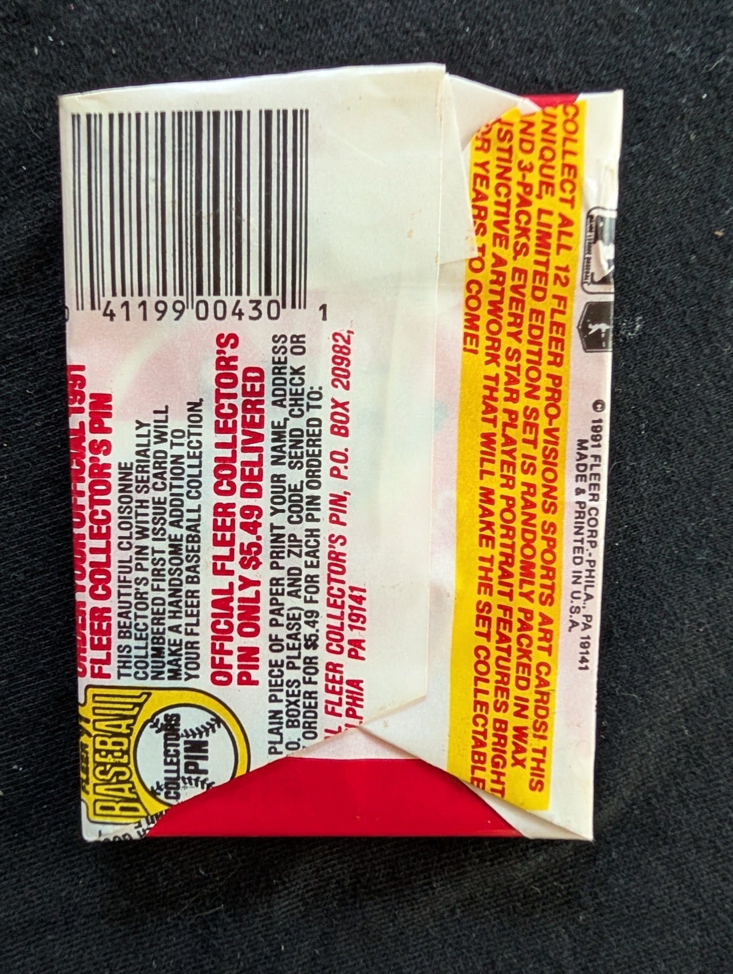 8 Sealed 1991 Fleer Baseball Wax Packs - Look for Pro-Visions Inserts