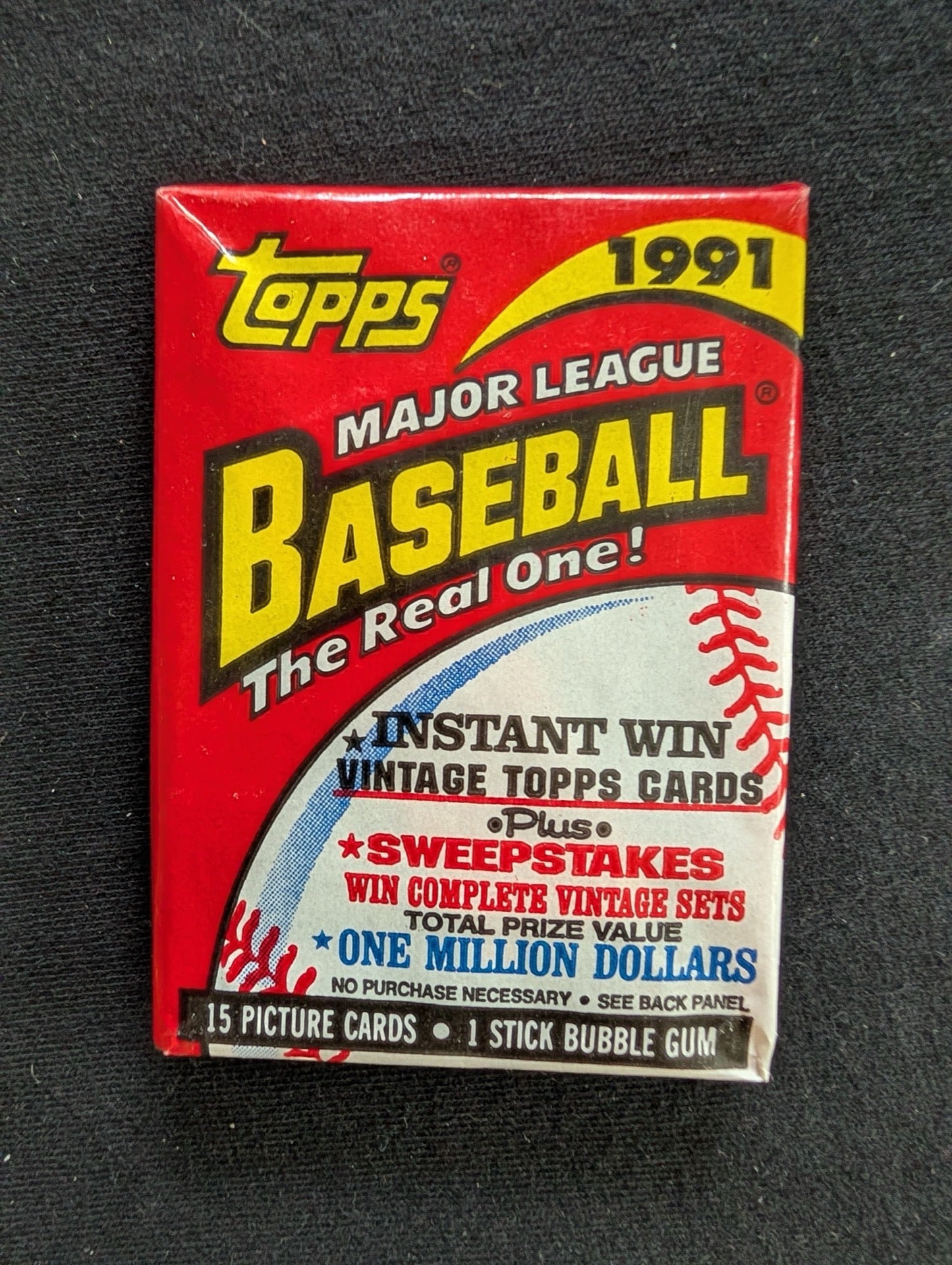 Lot of 8 Sealed 1991 Topps Baseball Wax Packs - The Real One 40th Anniv.