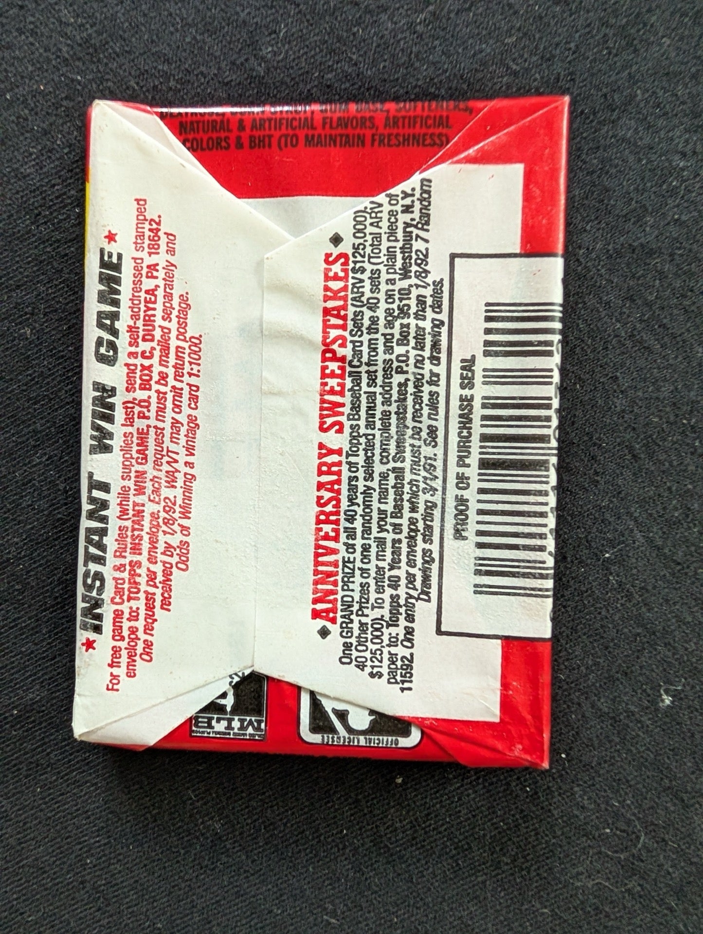 Lot of 8 Sealed 1991 Topps Baseball Wax Packs - The Real One 40th Anniv.