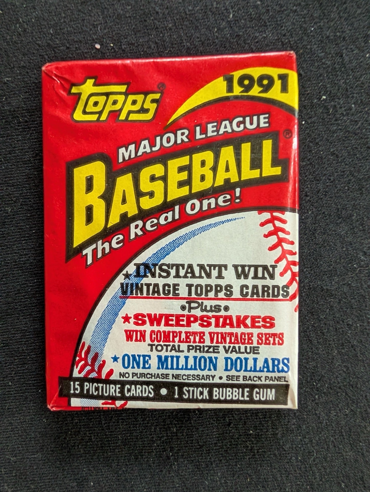 Lot of 8 Sealed 1991 Topps Baseball Wax Packs - The Real One 40th Anniv.
