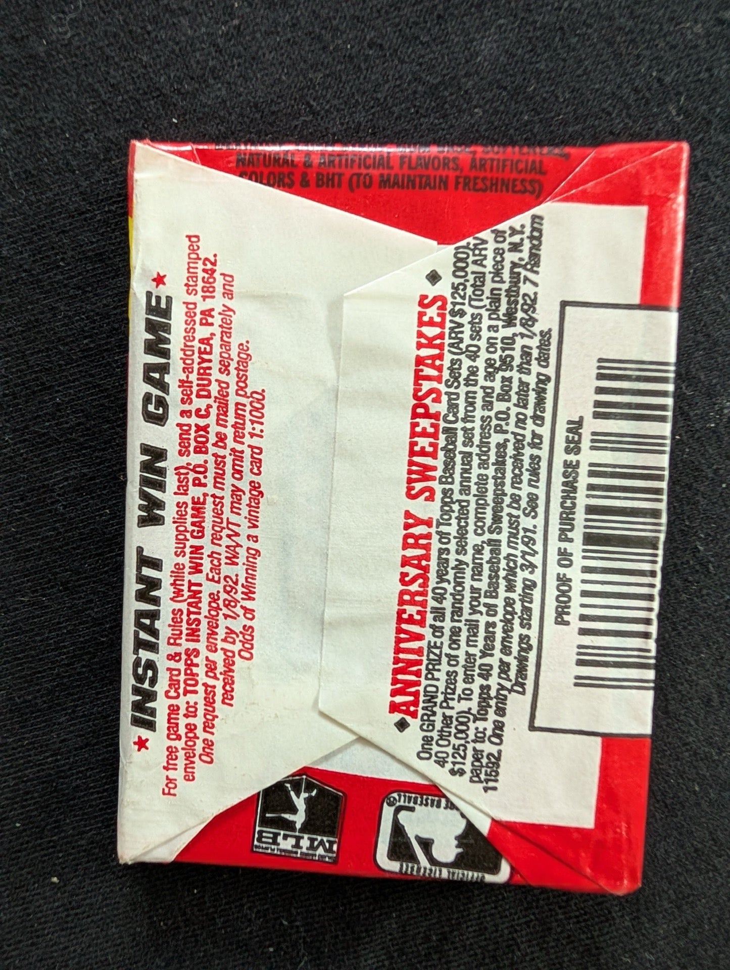 Lot of 8 Sealed 1991 Topps Baseball Wax Packs - The Real One 40th Anniv.