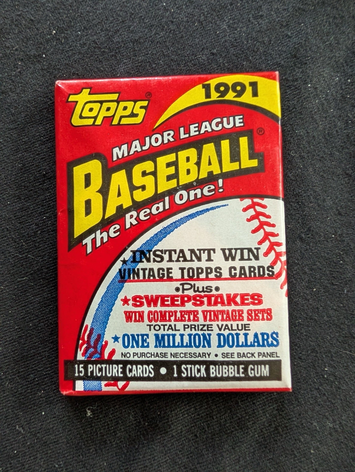 Lot of 8 Sealed 1991 Topps Baseball Wax Packs - The Real One 40th Anniv.