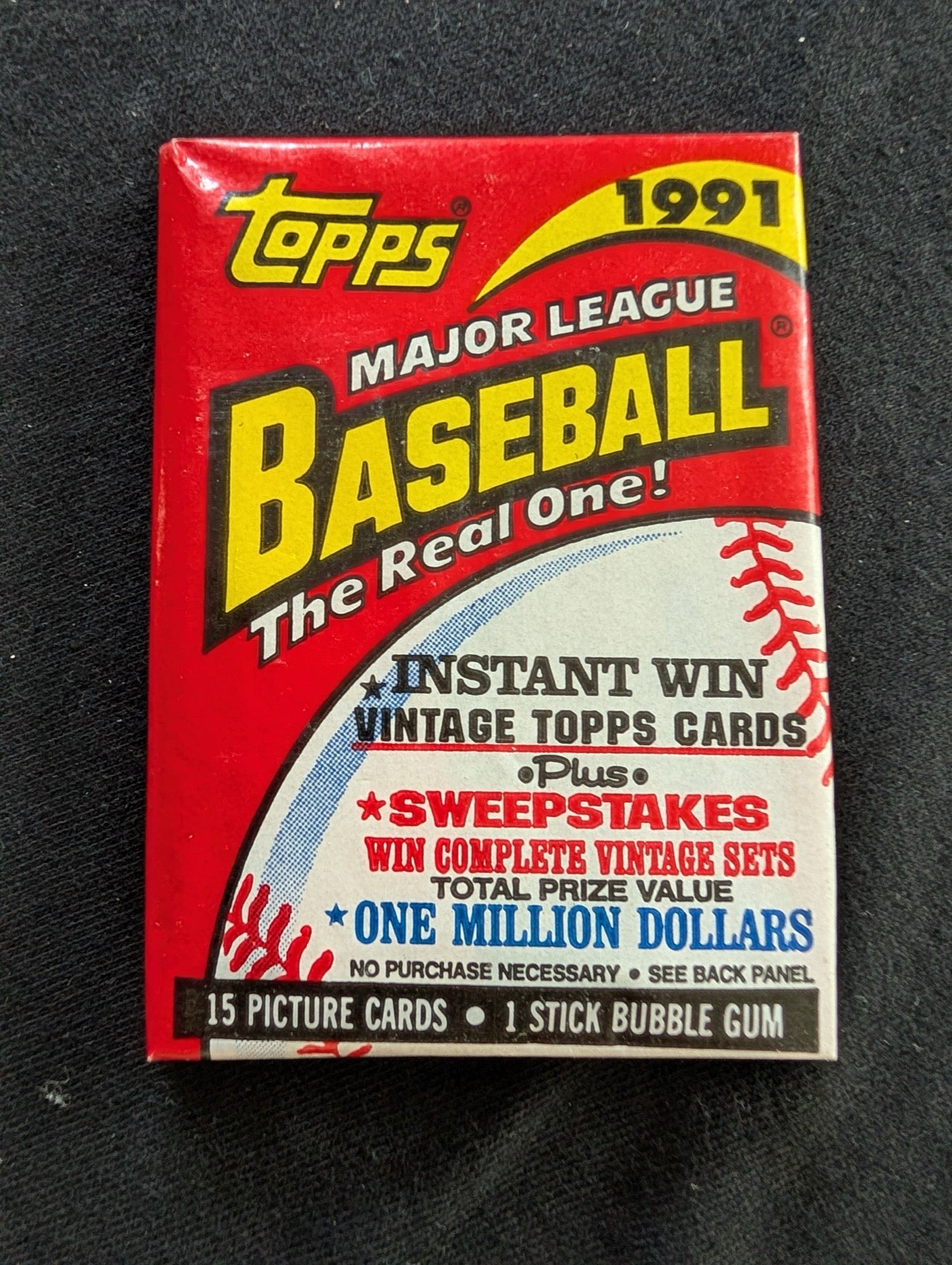 Lot of 8 Sealed 1991 Topps Baseball Wax Packs - The Real One 40th Anniv.