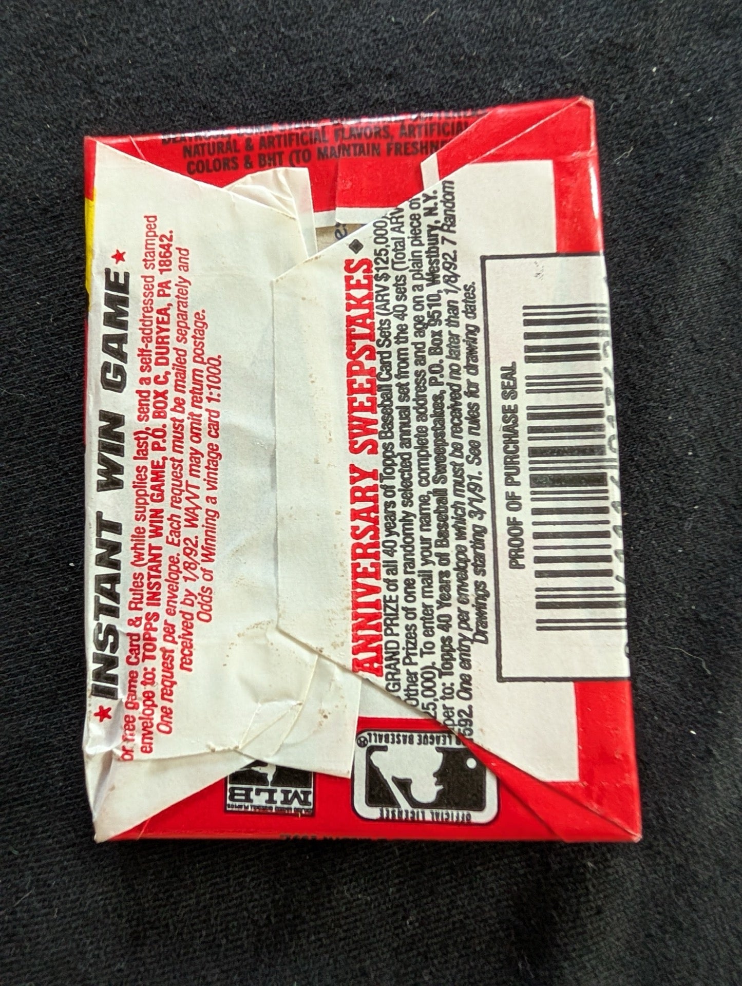 Lot of 8 Sealed 1991 Topps Baseball Wax Packs - The Real One 40th Anniv.