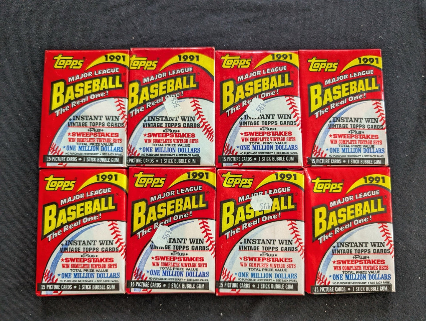 8 Sealed 1991 Topps Baseball Wax Packs - Pitch Back to the 90s!