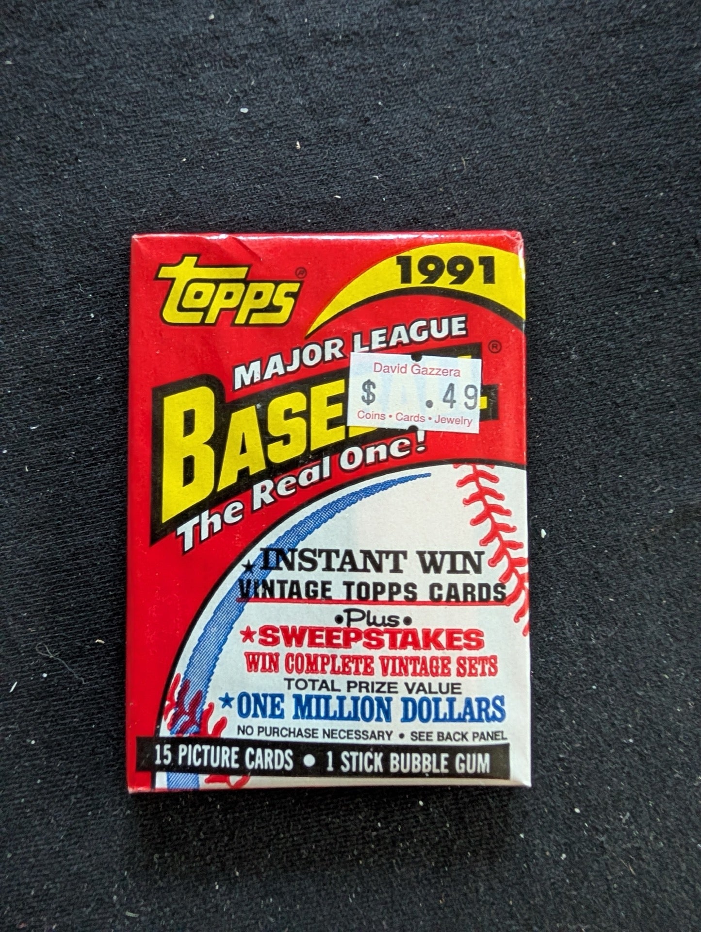 Lot of 8 Sealed 1991 Topps Baseball Wax Packs - Step up to the Plate!