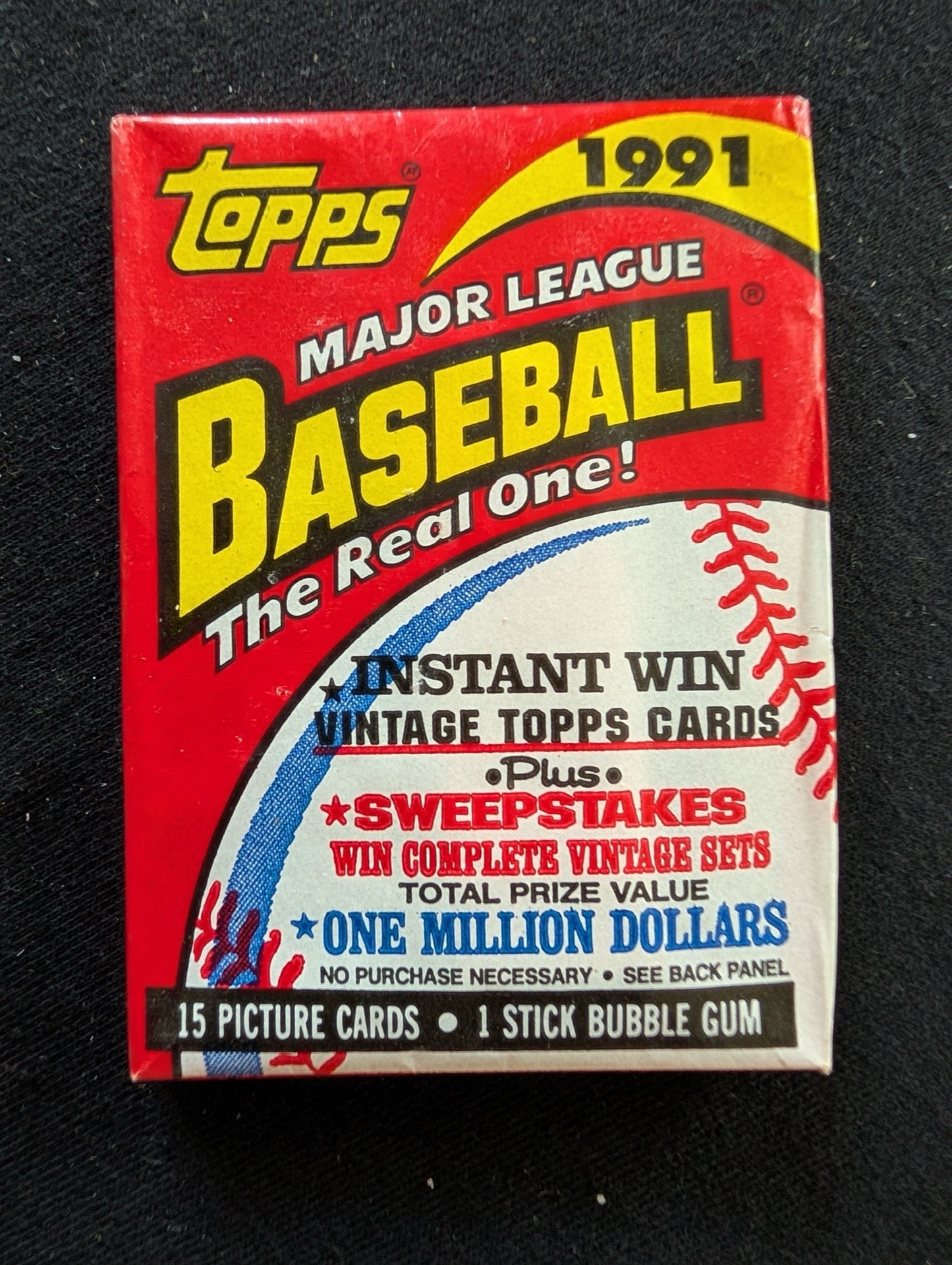 Lot of 8 Sealed 1991 Topps Baseball Wax Packs - Step up to the Plate!
