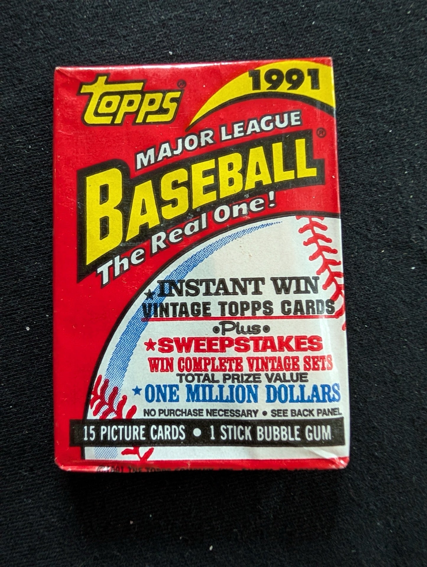 8 Sealed 1991 Topps Baseball Wax Packs - Collect 'The Real One'