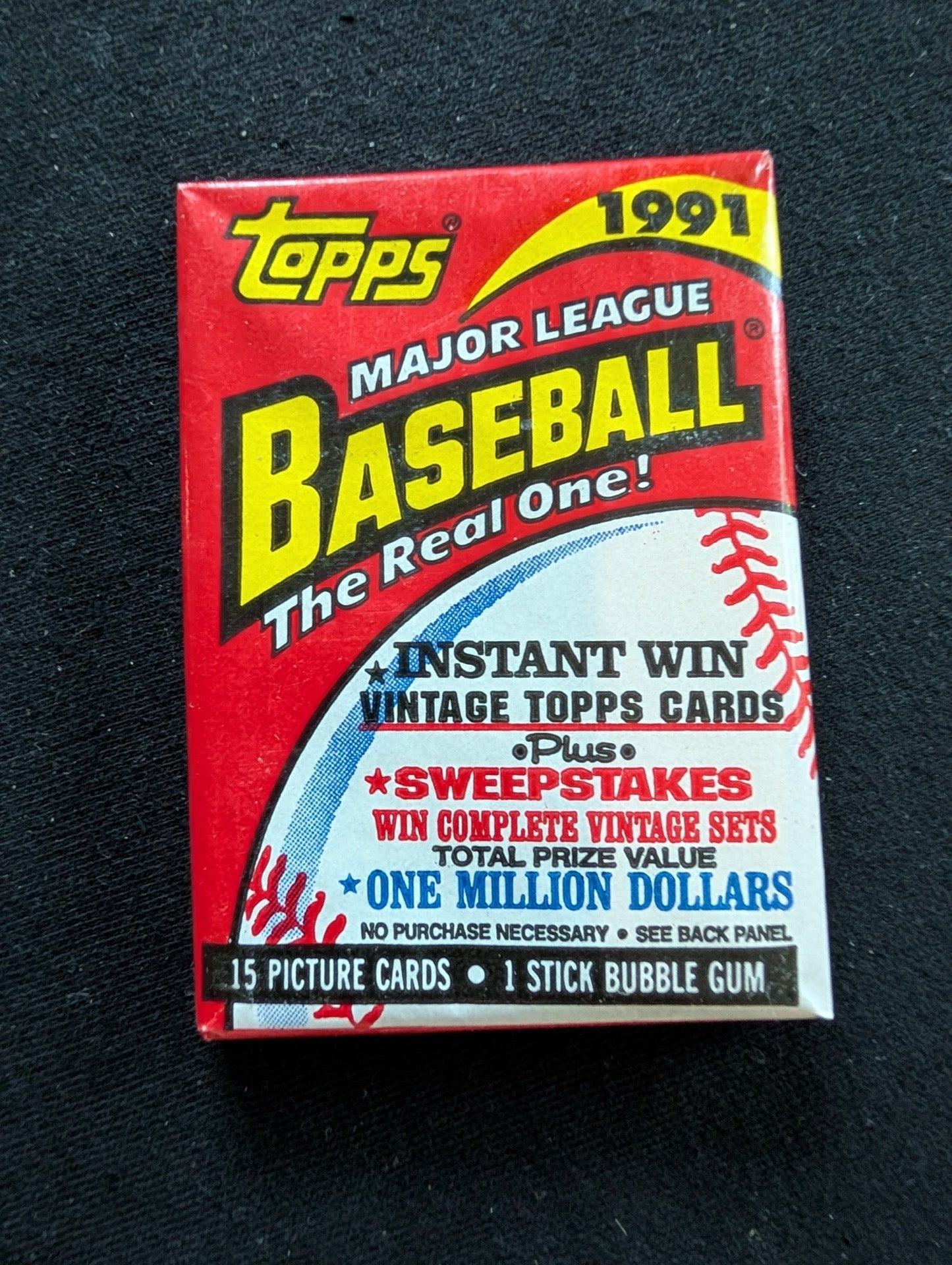 8 Sealed 1991 Topps Baseball Wax Packs - Collect 'The Real One'