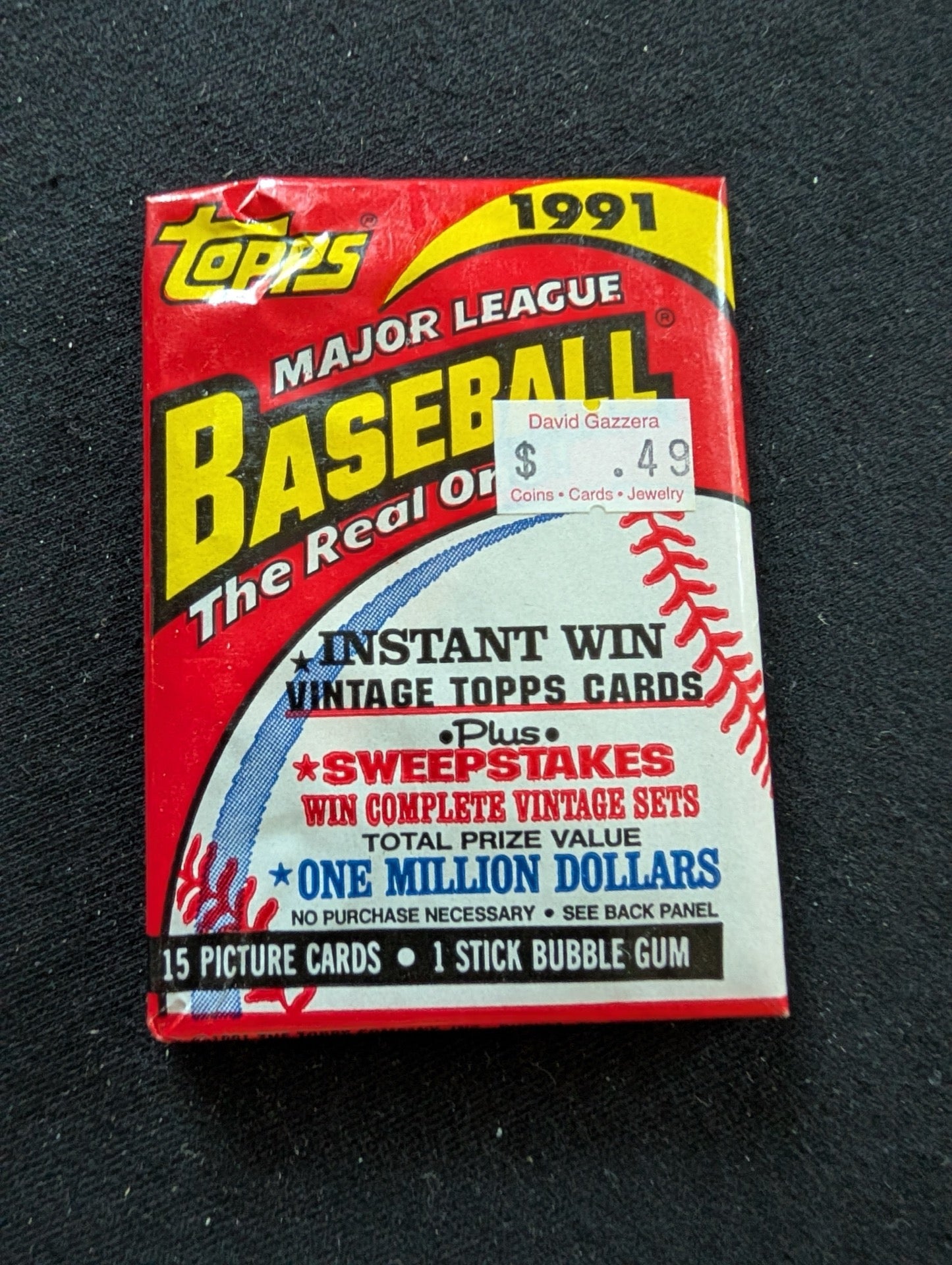 8 Sealed 1991 Topps Baseball Wax Packs - Collect 'The Real One'