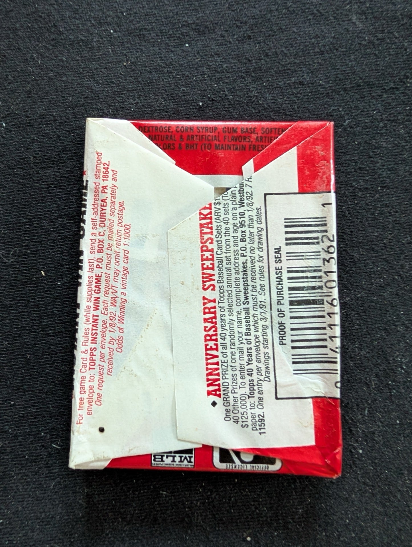 Lot of 6 Sealed 1991 Topps Baseball Wax Packs - Small Lot, Big Nostalgia