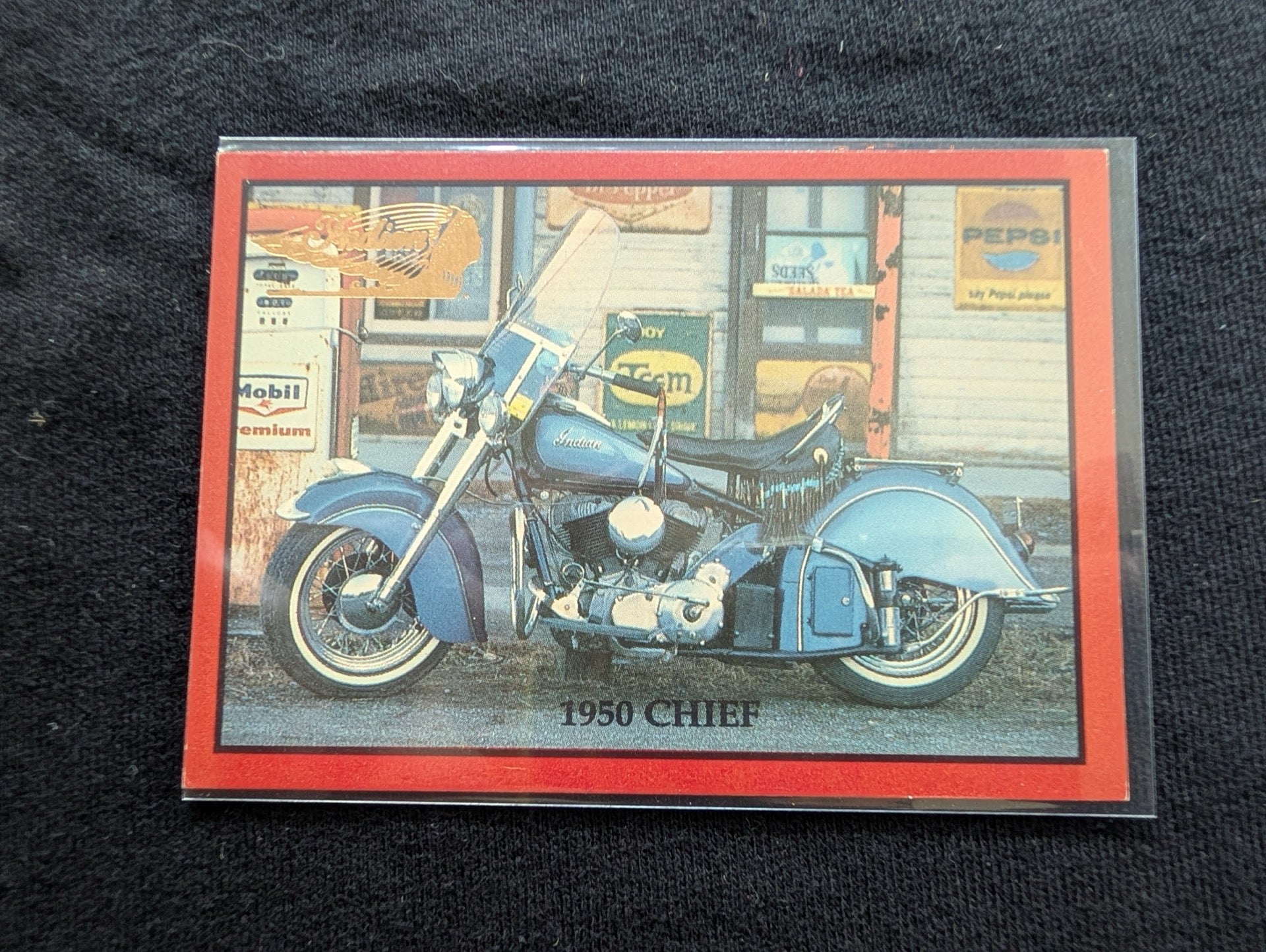 Lot of 8 Vintage Indian Motorcycle Trading Cards + Sweepstakes Card - 1939 Four