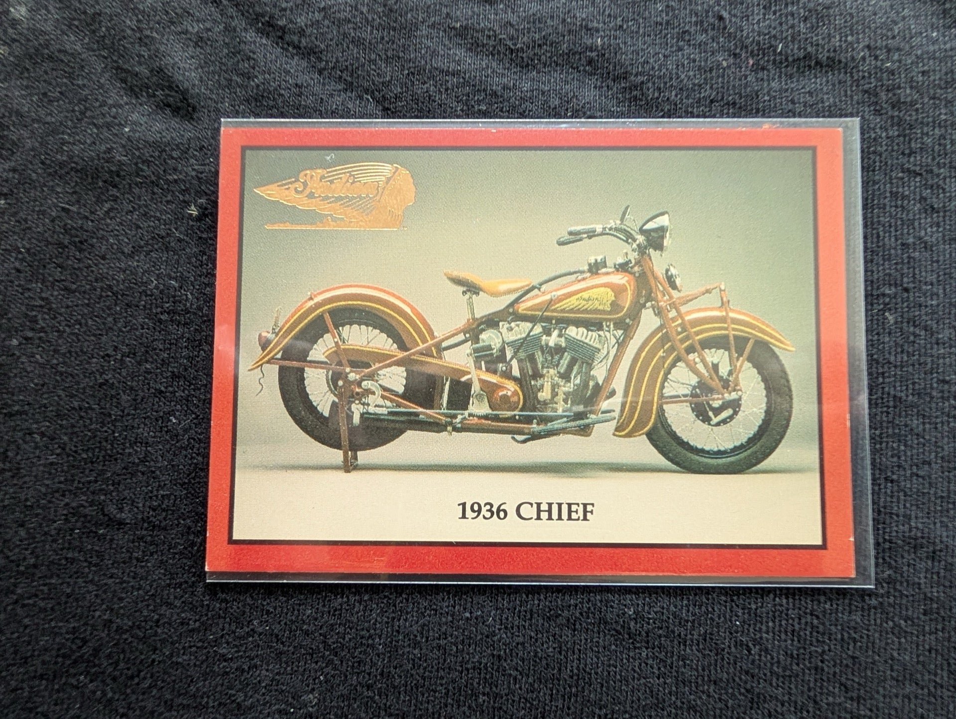 Lot of 8 Vintage Indian Motorcycle Trading Cards + Sweepstakes Card - 1939 Four