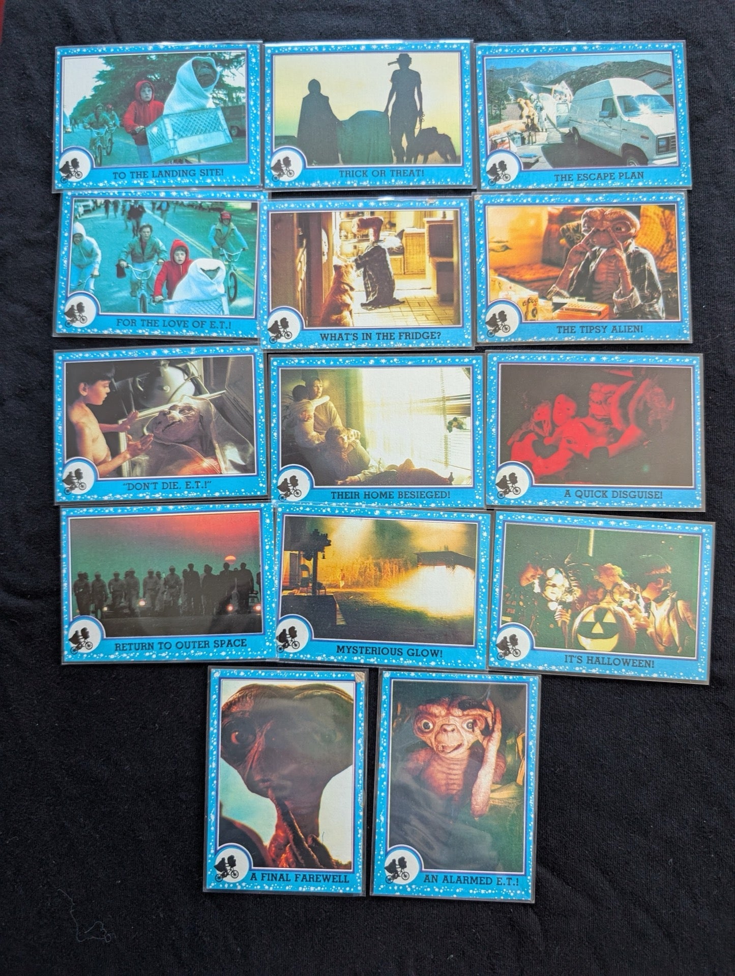 Lot of 14 Vintage 1982 Topps E.T. The Extra-Terrestrial Movie Trading Cards
