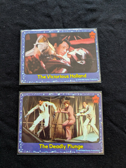 2 Vintage 1979 Topps The Black Hole Movie Cards - #54 Victorious Holland #57