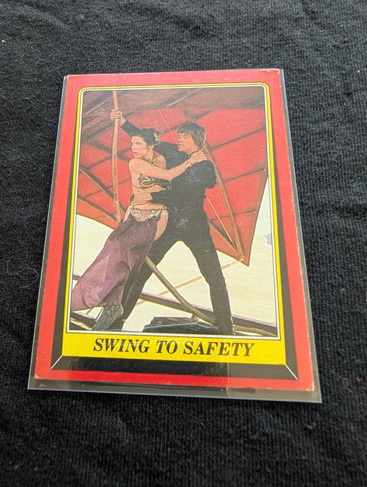 Vintage 1983 Topps Star Wars Return of the Jedi Card - SWING TO SAFETY