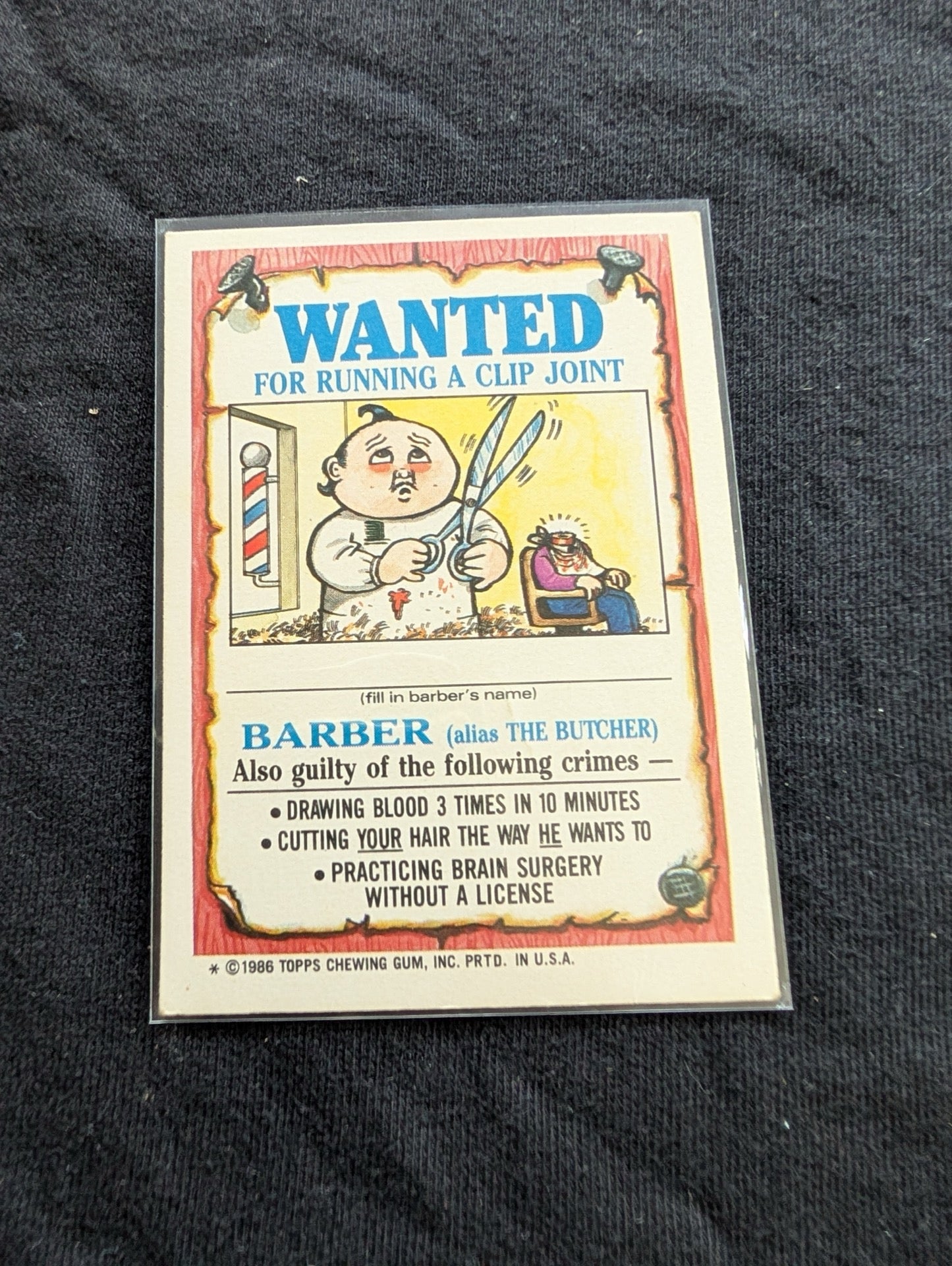 Lot of 6 Vintage 1986 GPK Cards OS3 - 3 A/B Pairs! 84a/b, 85a/b, 88a/b